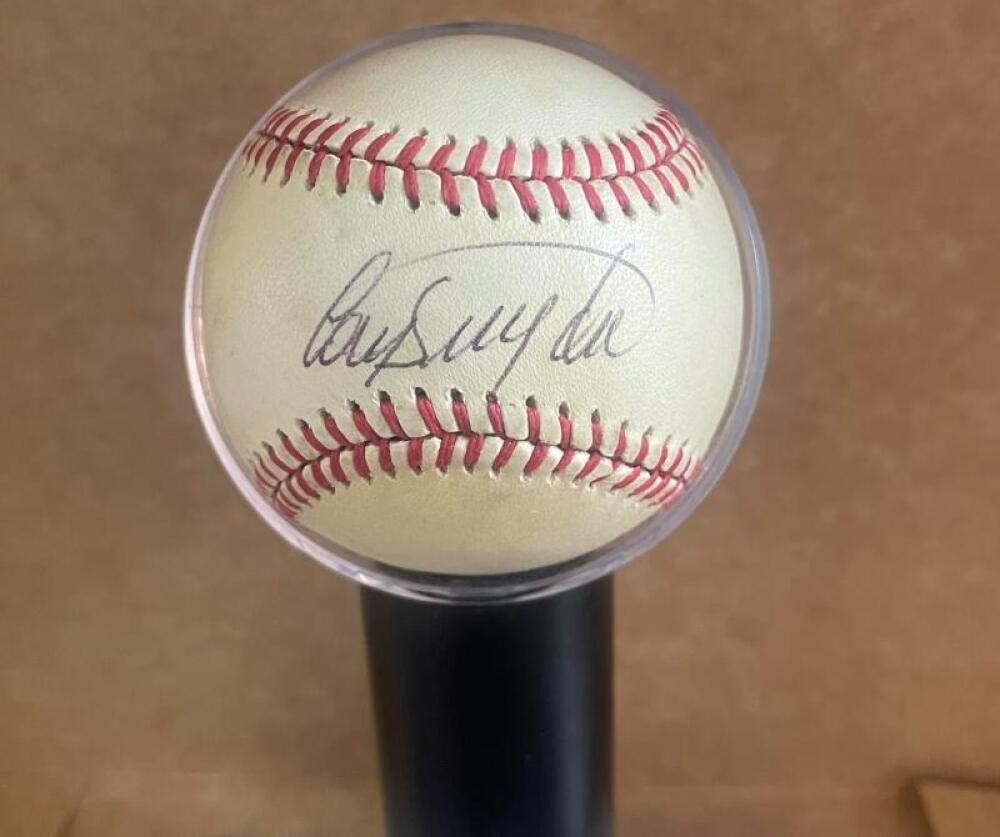 CORY SNYDER CLEVELAND INDIANS SIGNED VINTAGE A.L. BASEBALL  BECKETT AUTH