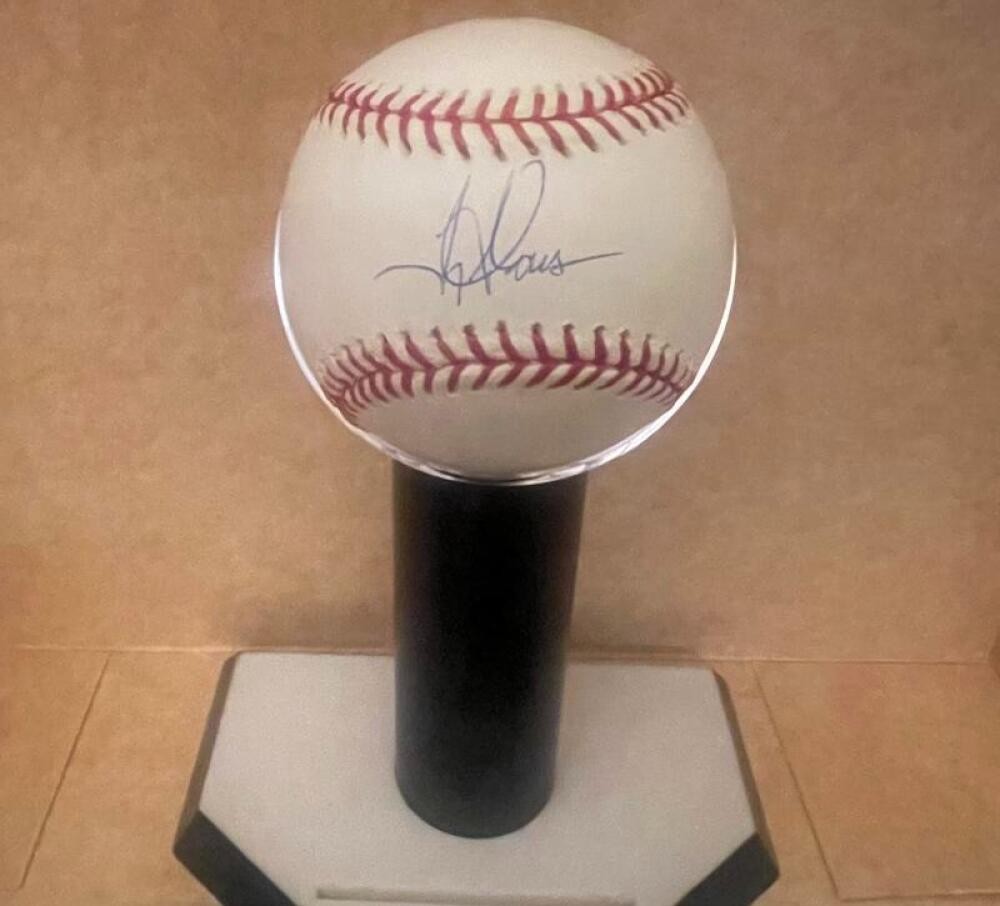 TROY GLAUS ANGELS/BRAVES SIGNED AUTOGRAPHED M.L. BASEBALL BECKETT AUTH