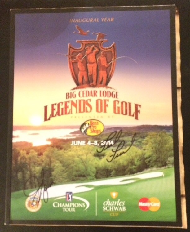 Fred Funk & Jeff Sluman Signed PGA Golf Program  Branson Legends Of Golf 2014