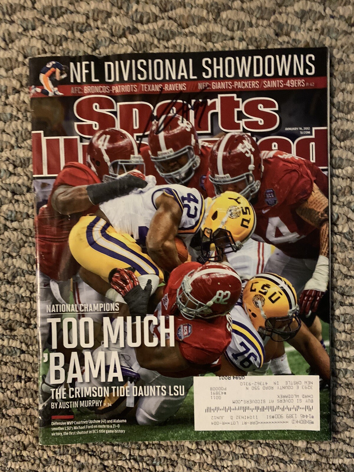 Josh Chapman Alabama Signed Sports Illustrated Autographed