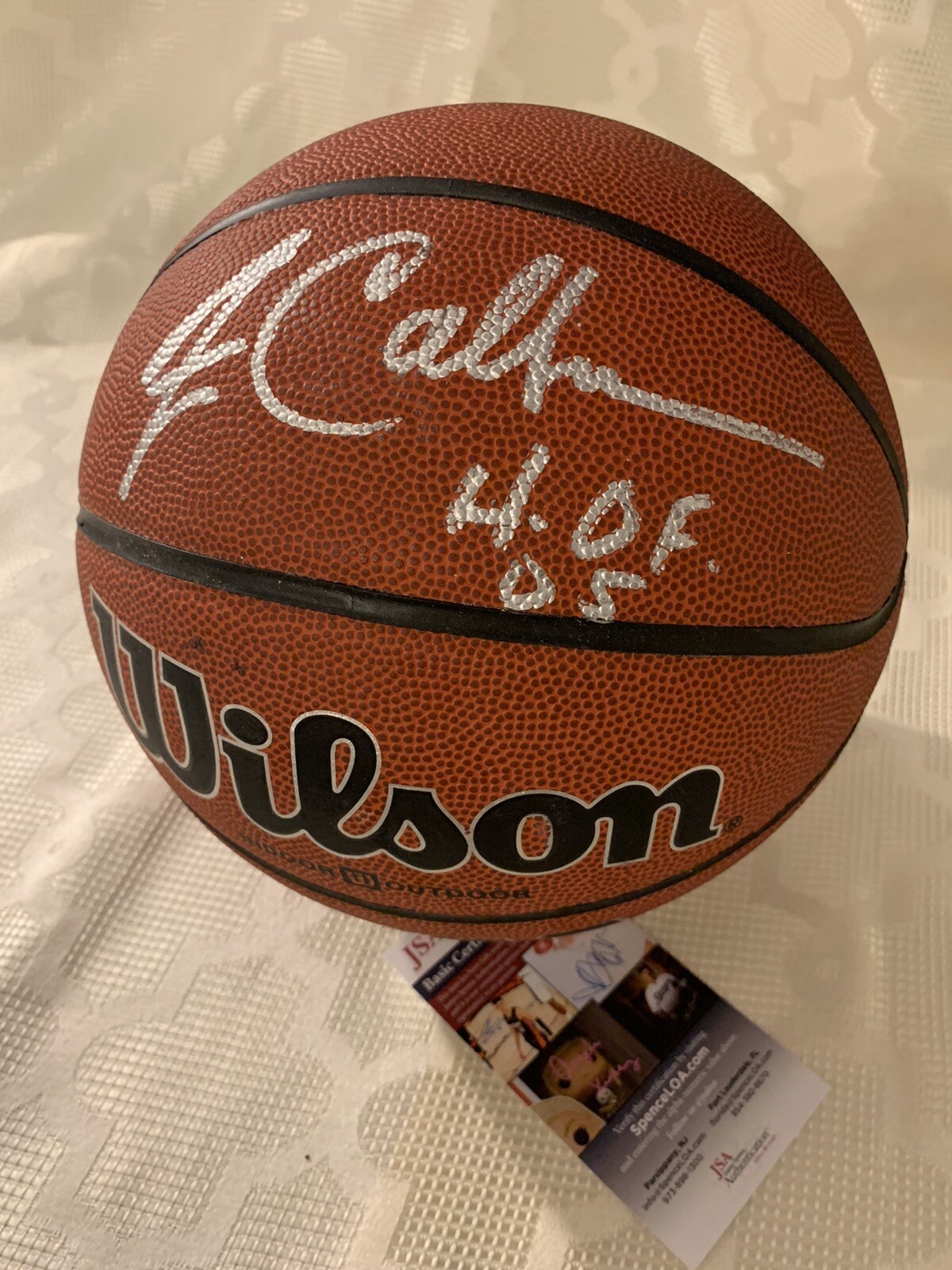 Jim Calhoun Signed NCAA Basketball JSA COA Authentication Autographed UCONN