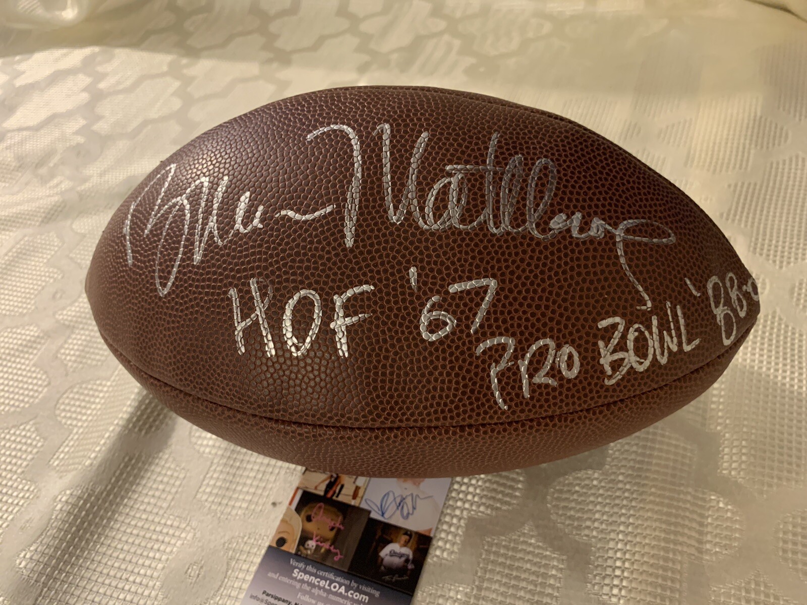 Bruce Matthews Signed Nfl Football JSA Authentication COA Titans Oilers USC