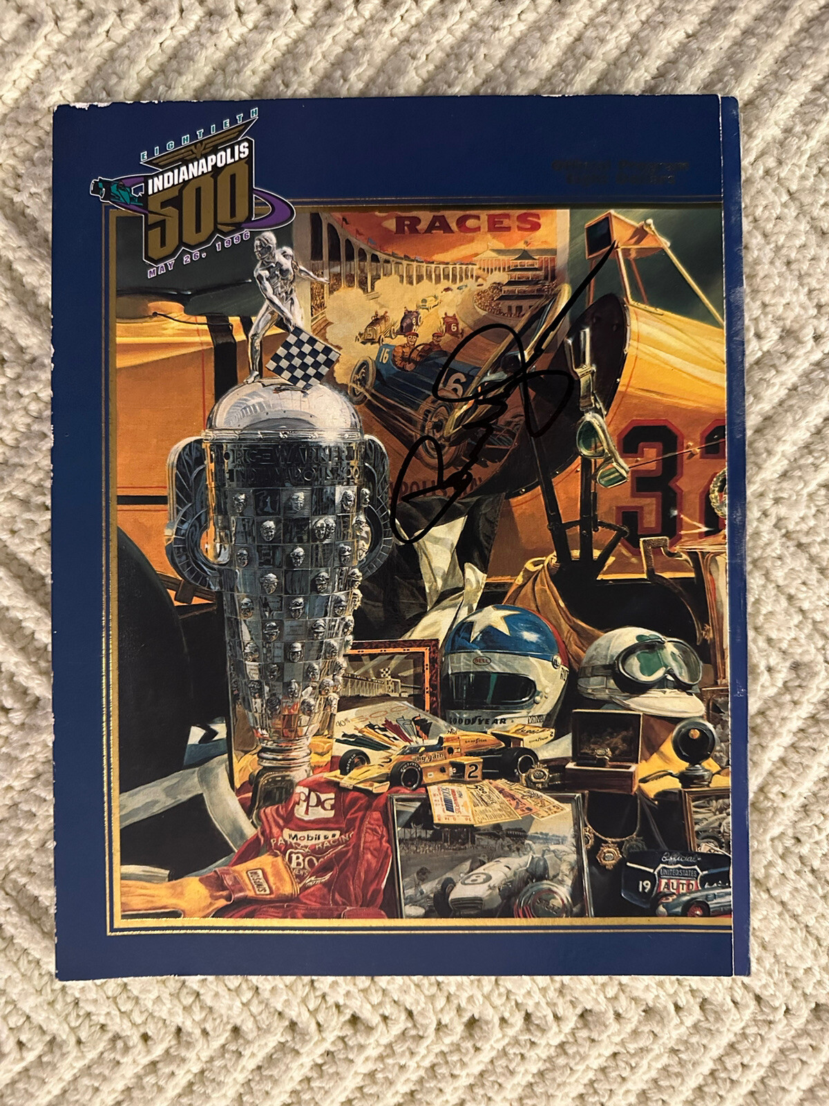 1996 Indy 500 Program Signed By Winner Buddy Lazier Autographed Indianapolis