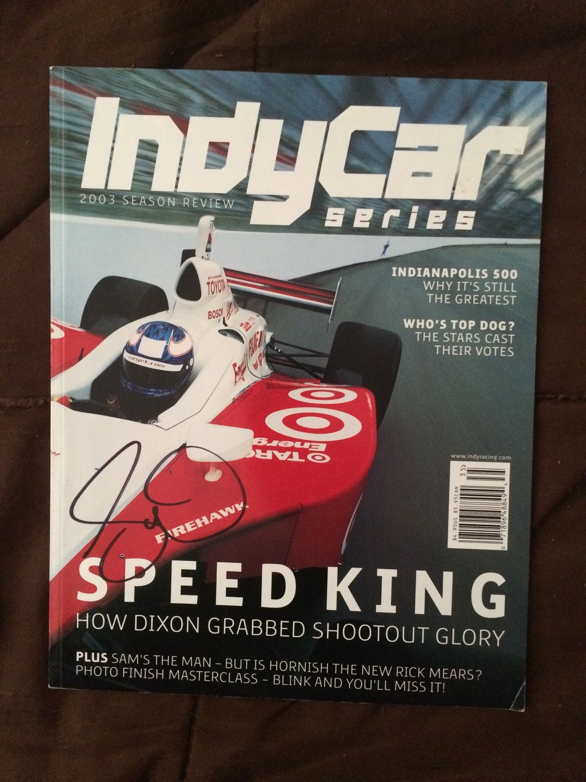 Indy Car Magazine Indy 500 Signed By Scott Dixon Indianapolis