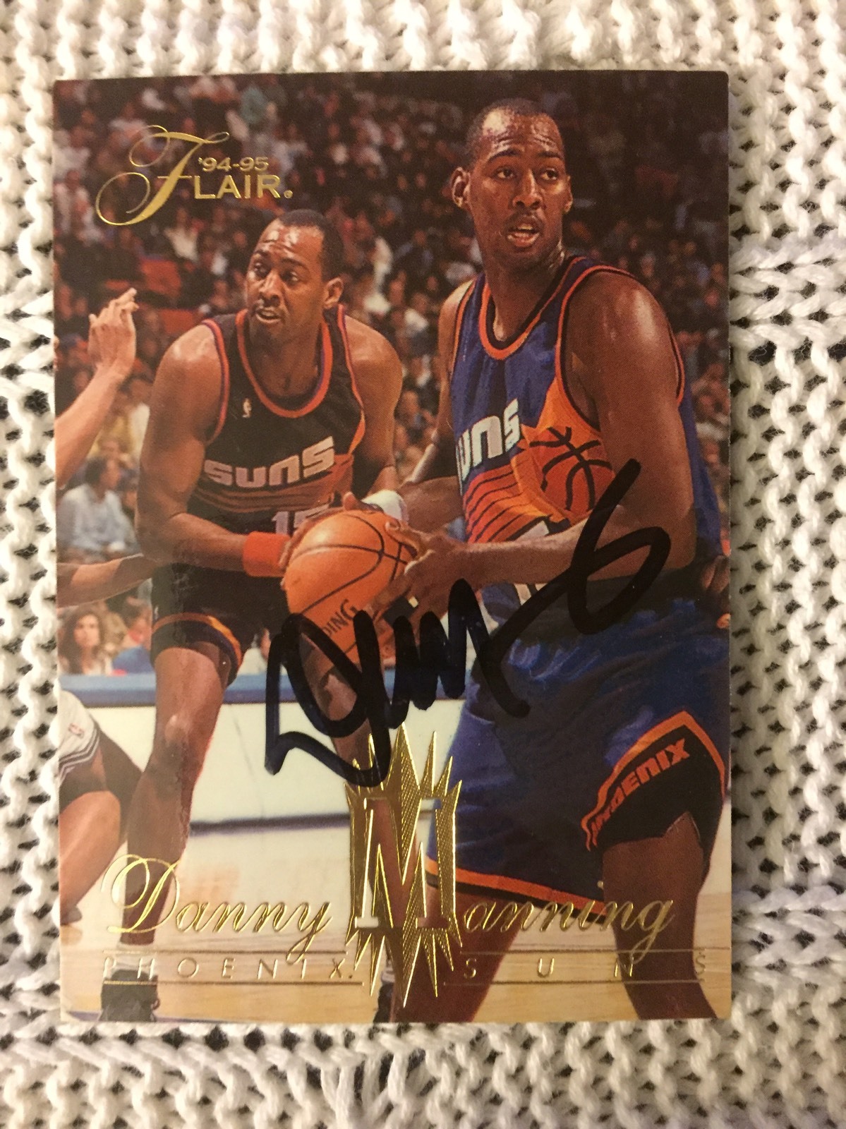 Danny Manning Signed Trading Card Autographed