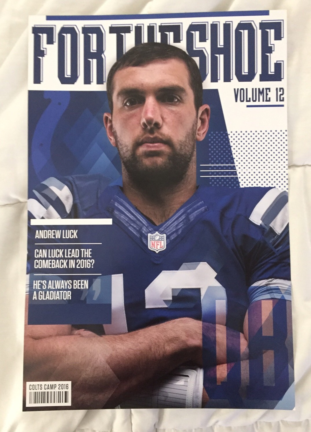 Andrew Luck Indianapolis Colts Poster 2017 For The Shoe