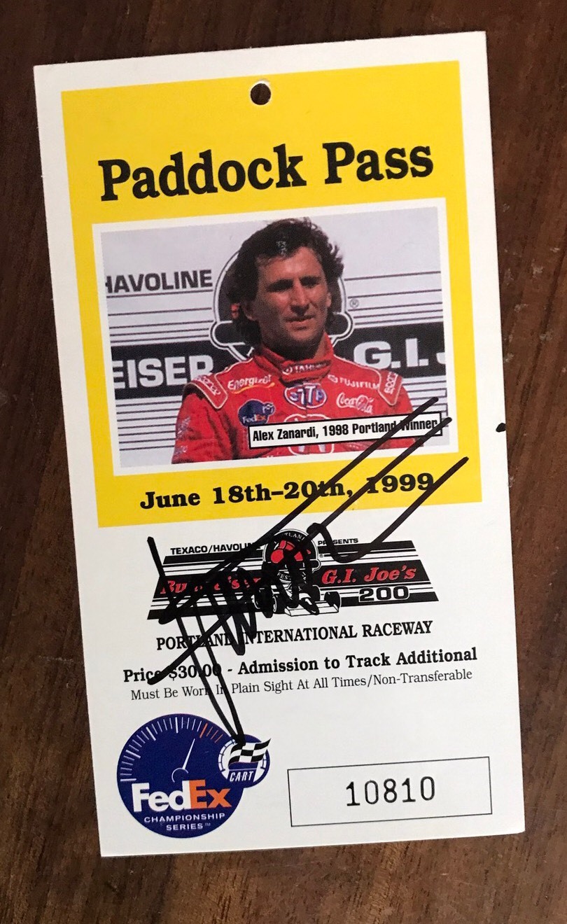 Gil De Ferran 1999 Portland GI Joes 200 Signed Ticket Stub Winner Autographed