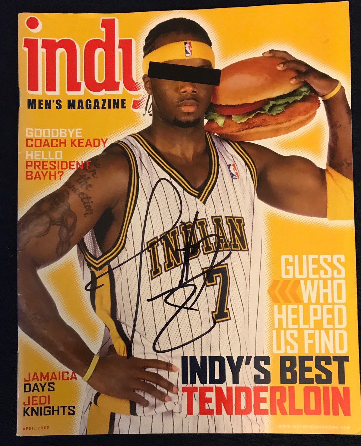Jermaine O'Neal Indiana Pacers Signed Magazine Autographed