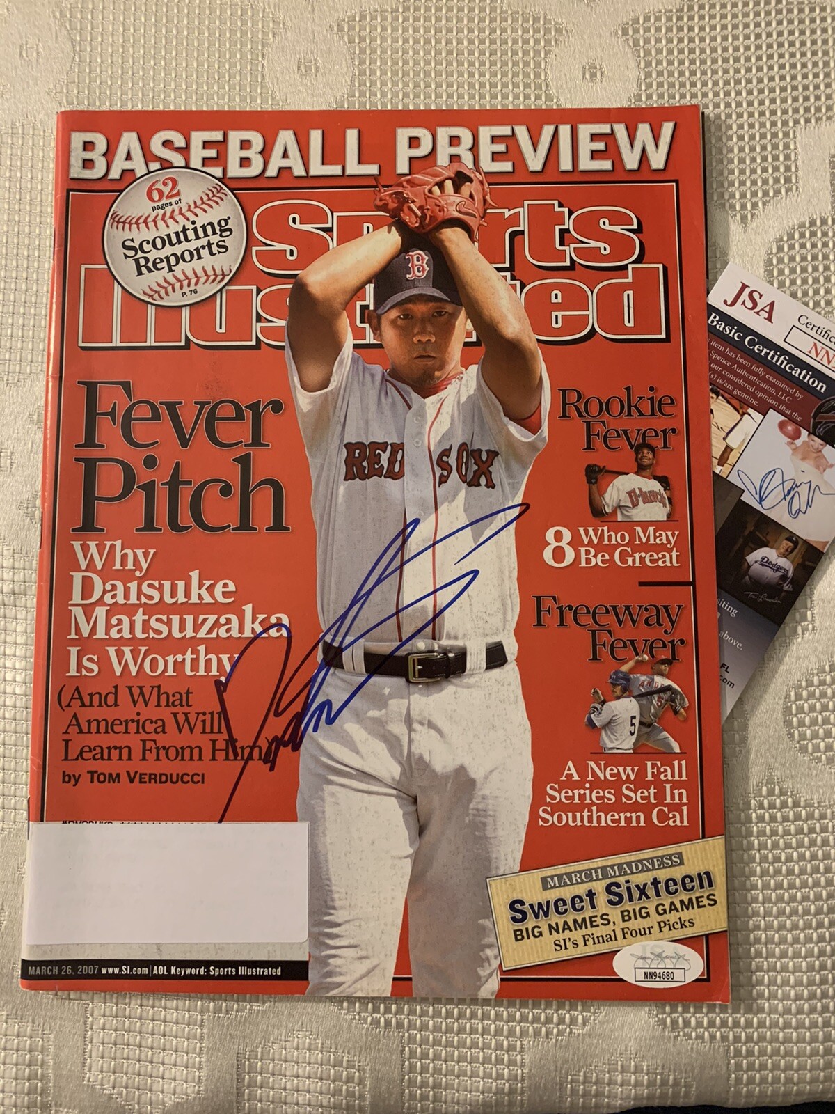 Daisuke Matsuzaka Signed Sports Illustrated Magazine JSA Authentication COA