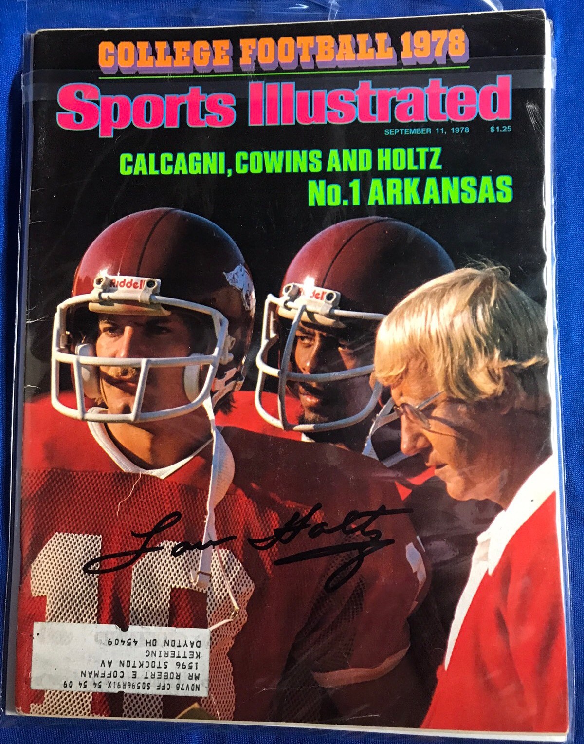 Lou Holtz Signed Sports Illustrated Magazine Autographed