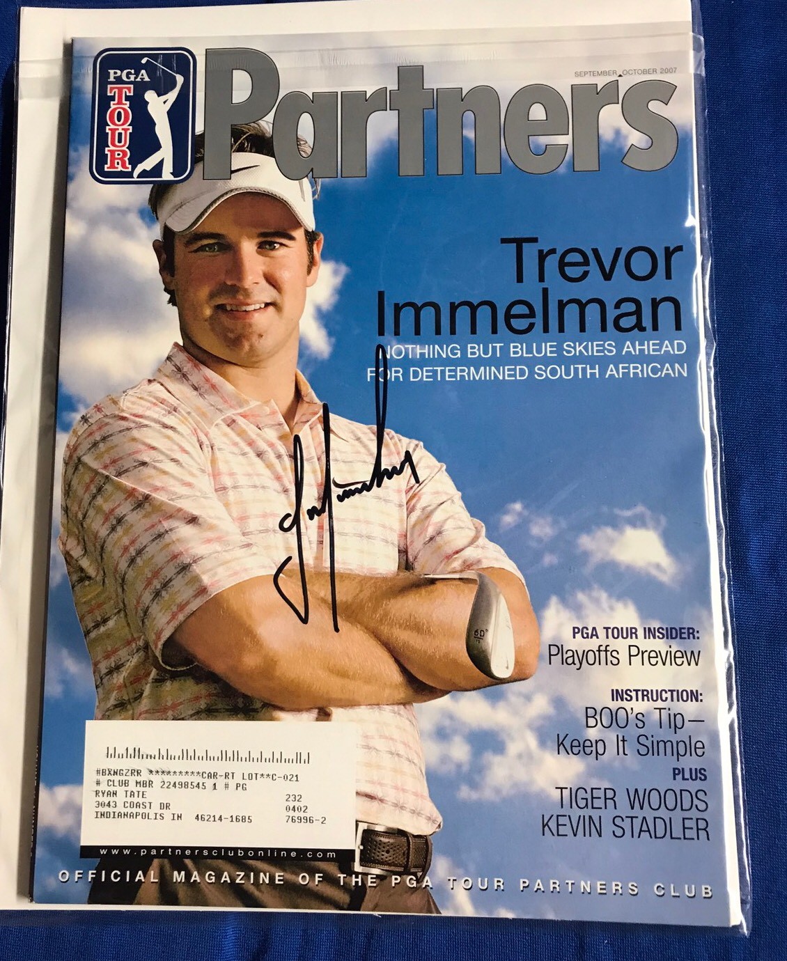 Trevor Immelman Autographed Magazine Signed PGA Golf Autographed