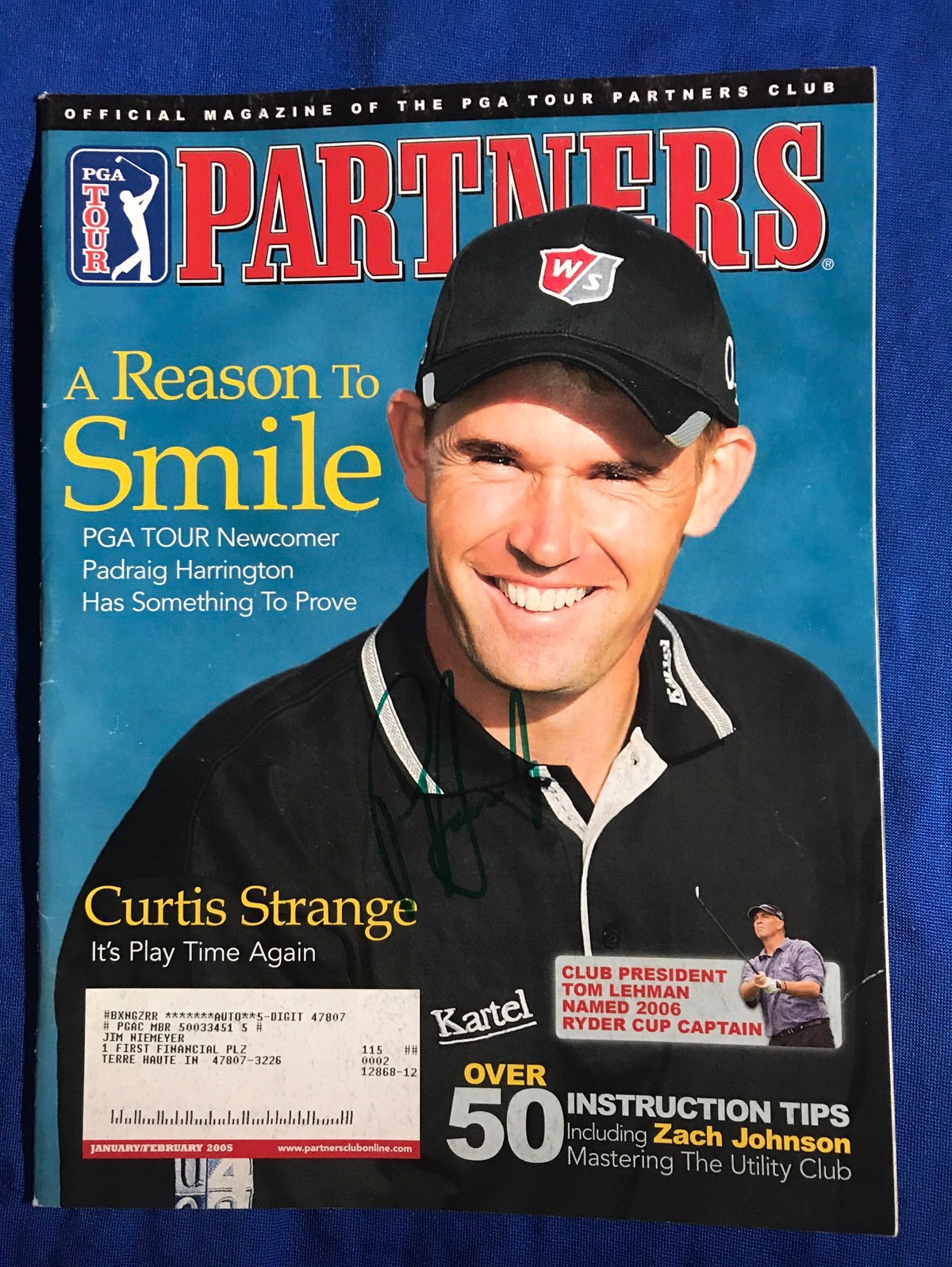 Padraig Harrington Autographed Magazine Signed PGA Golf Autographed