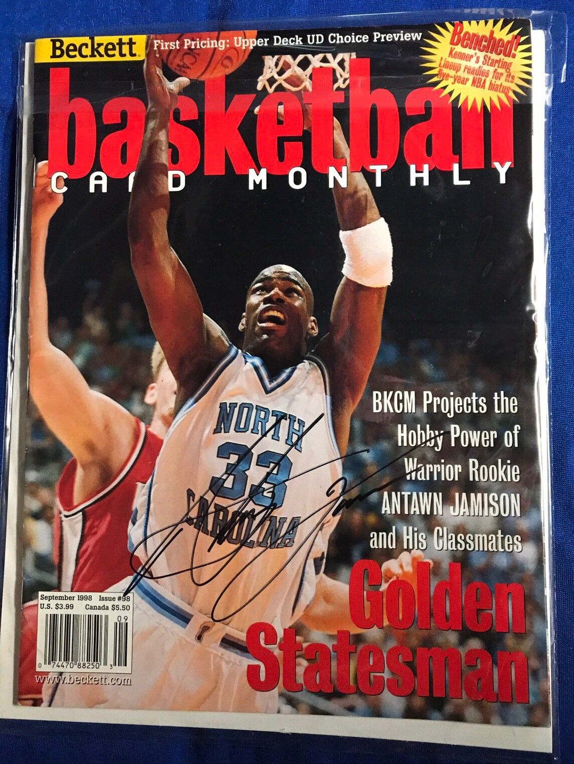 Antawn Jamison Signed Beckett Magazine Autographed