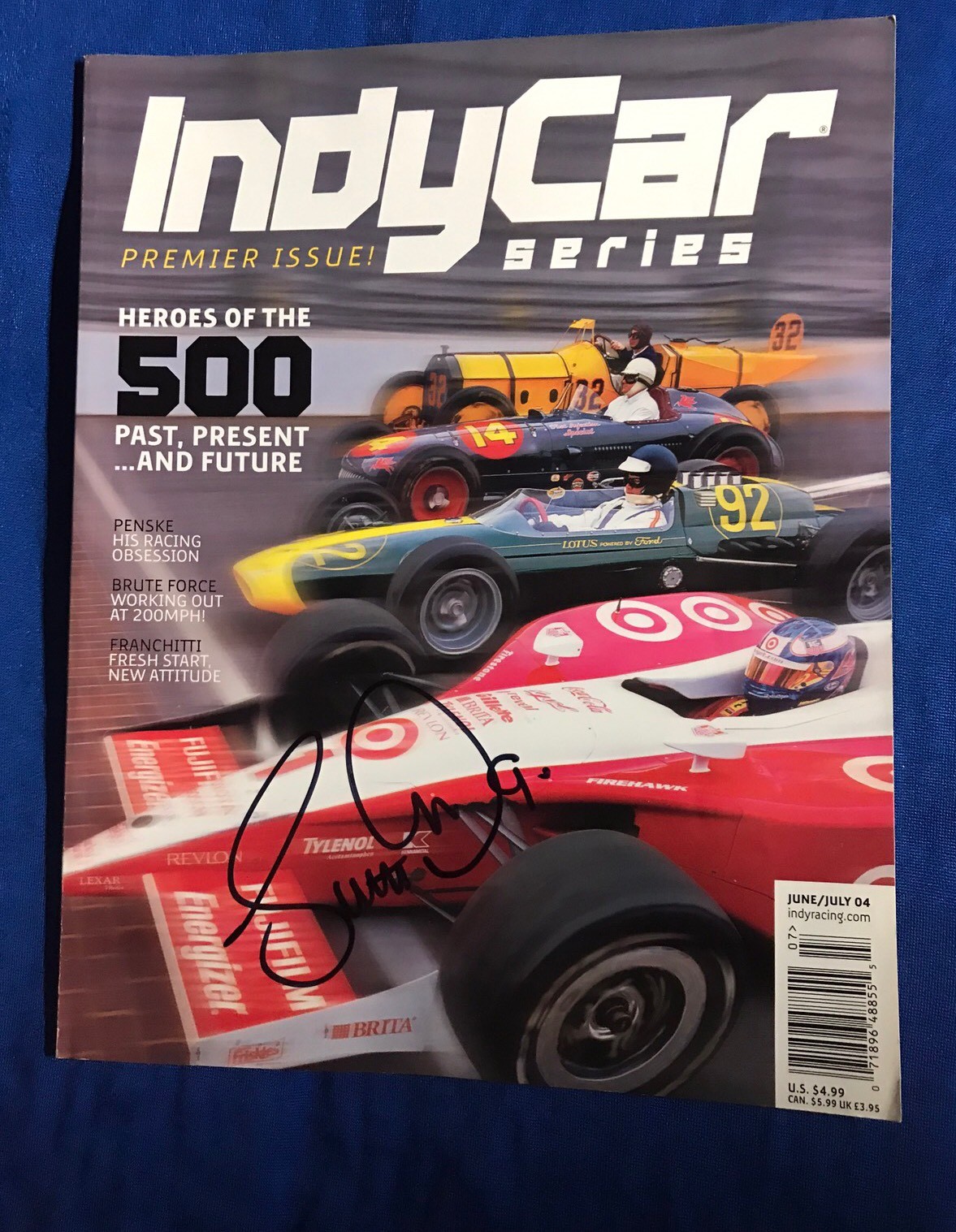 Indy Car Magazine Indy 500 Signed By Scott Dixon Indianapolis