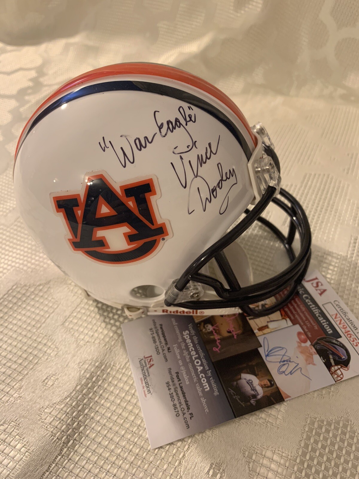 Vince Dooley Signed Mini Helmet Auburn Tigers JSA Authentication COA Autographed
