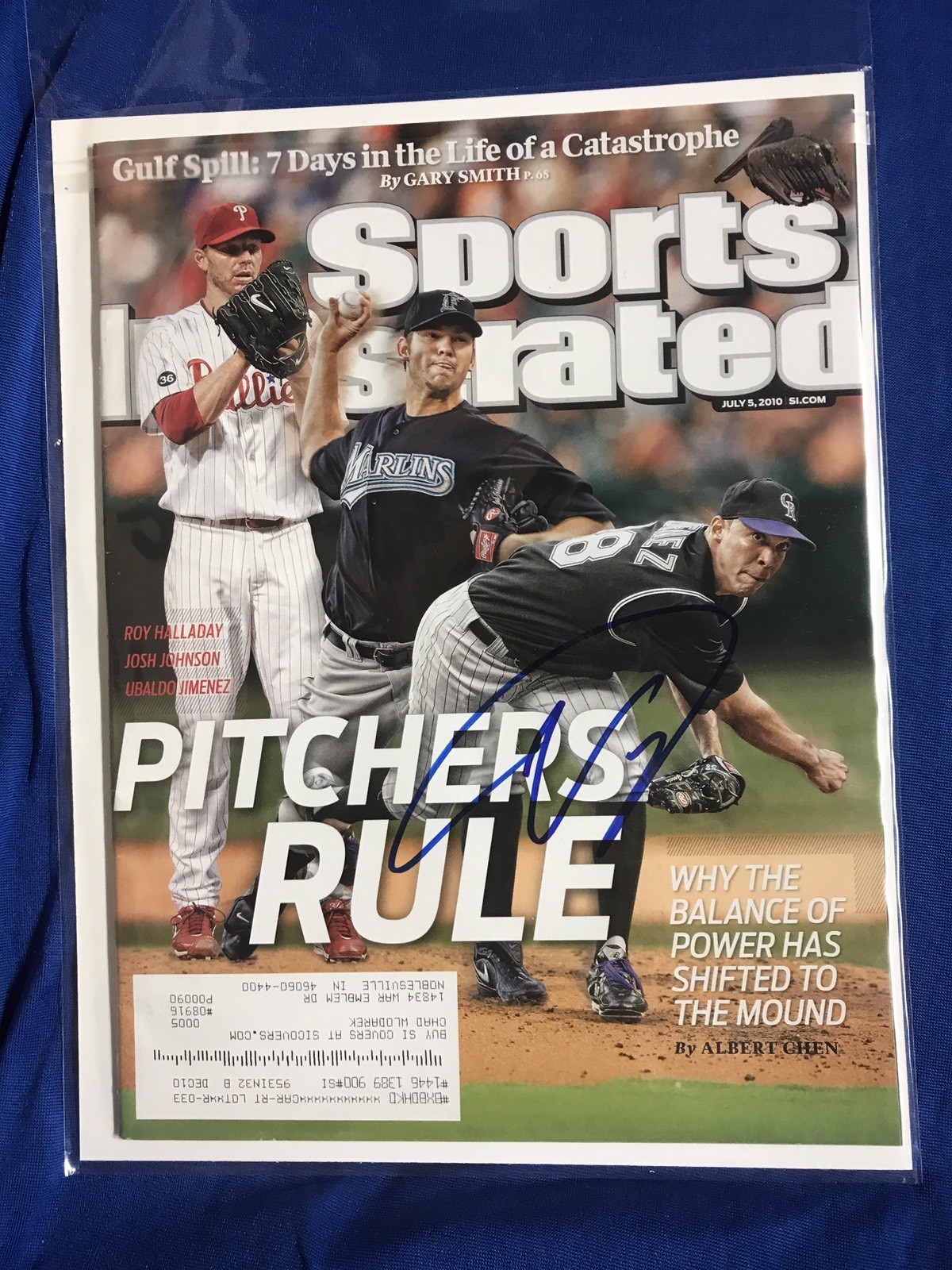 Ubaldo Jiminez Signed Sports Illustrated Magazine Autographed