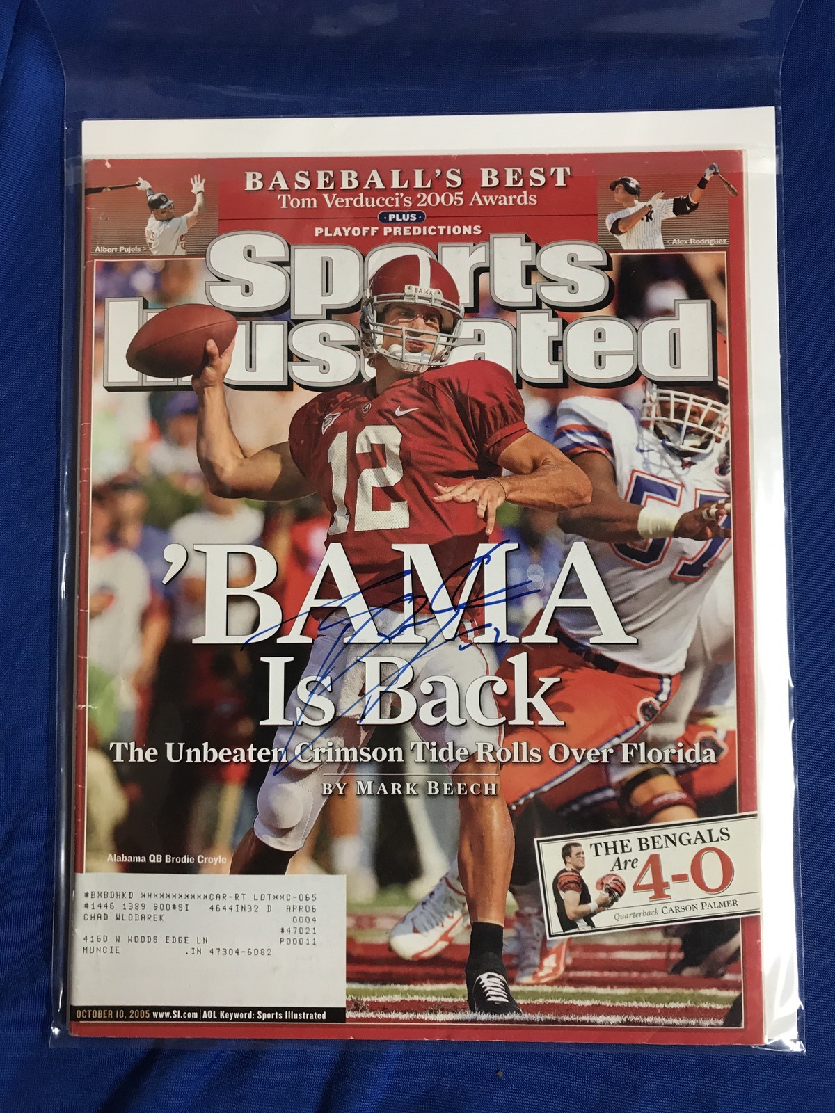 Brodie Croyle Signed Sports Illustrated Magazine Autographed