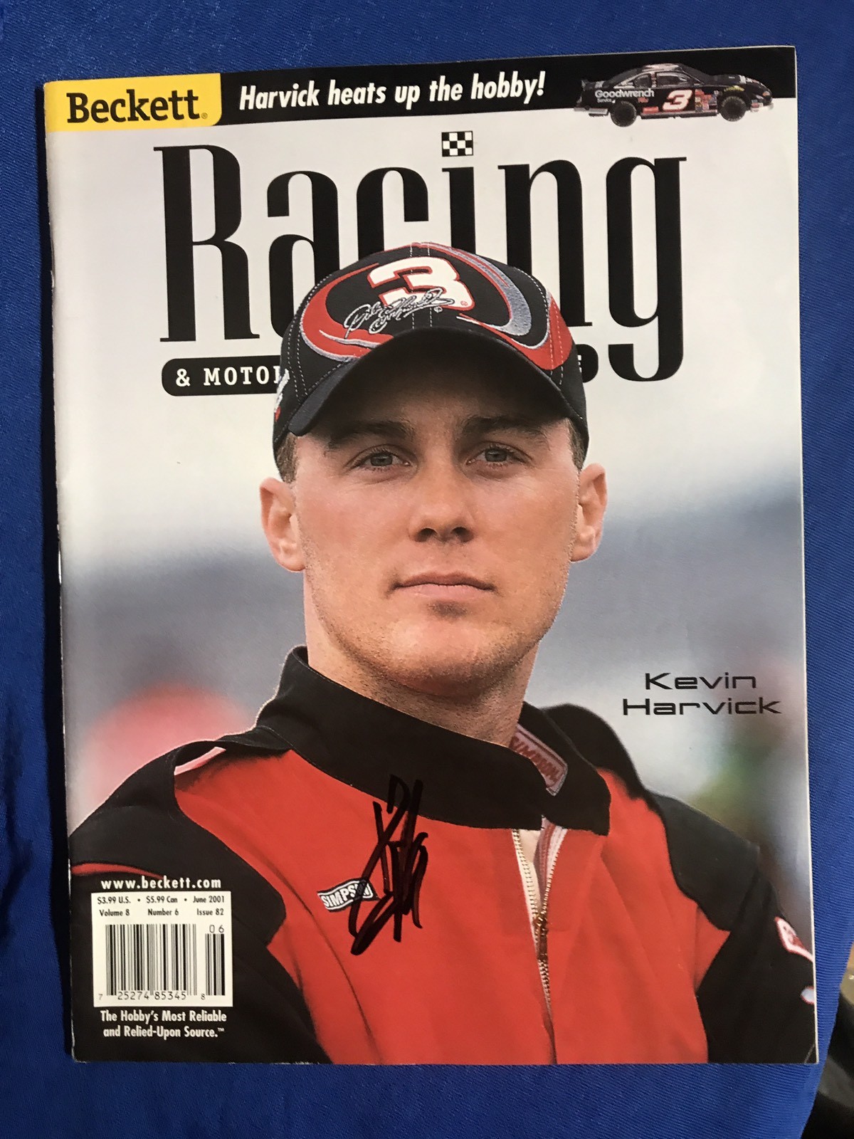 Kevin Harvick Signed Beckett Magazine Autographed