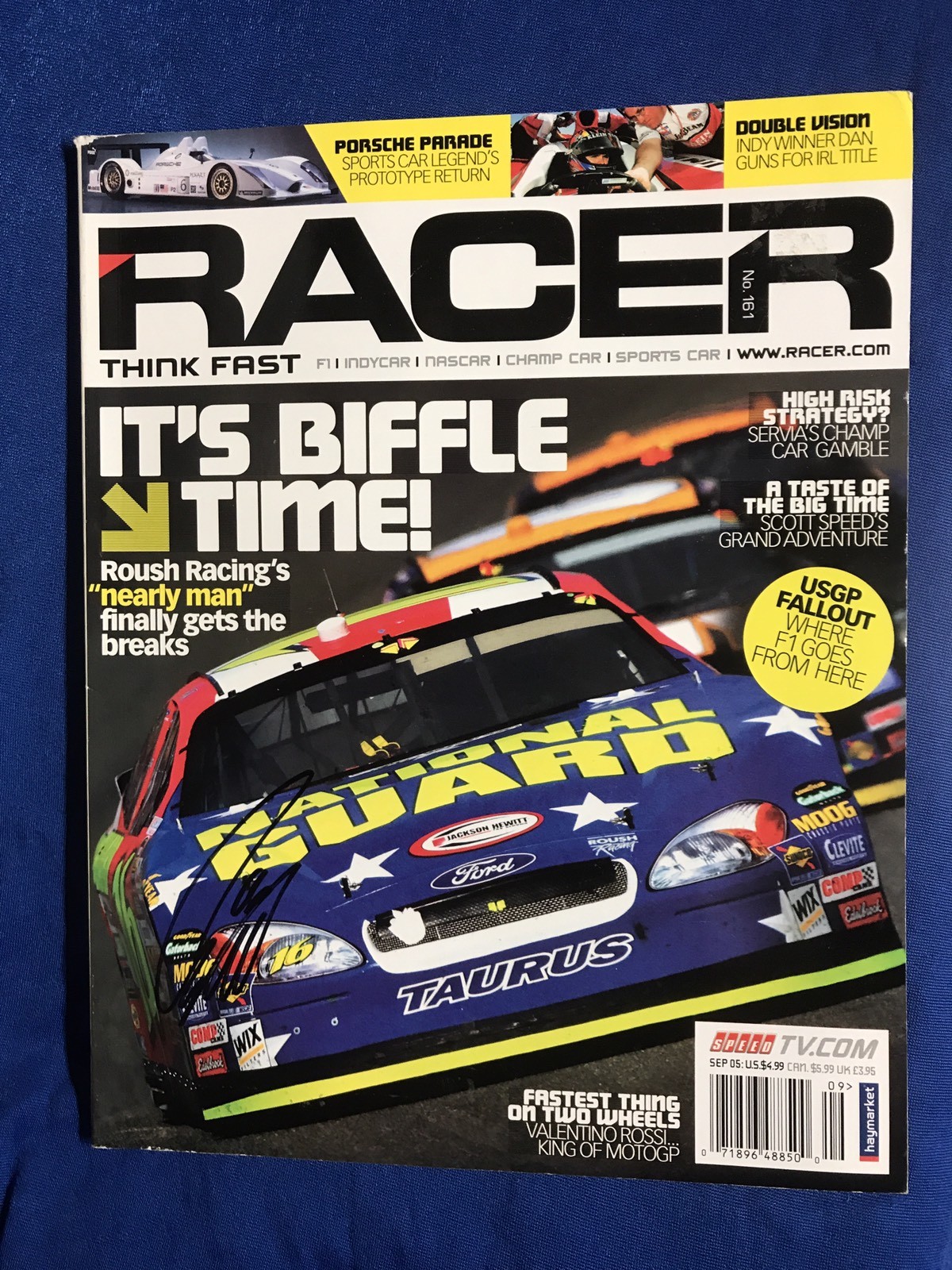 Autographed Greg Biffle Signed Magazine NASCAR
