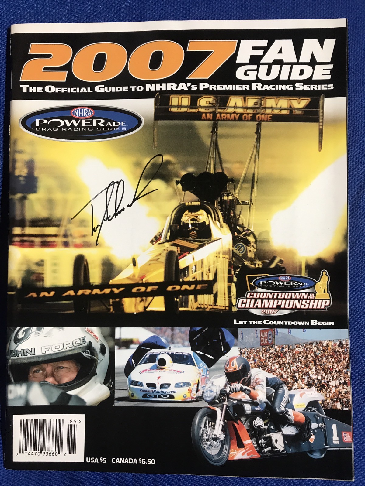 Tony Schumacher Signed Magazine Nhra Autographed