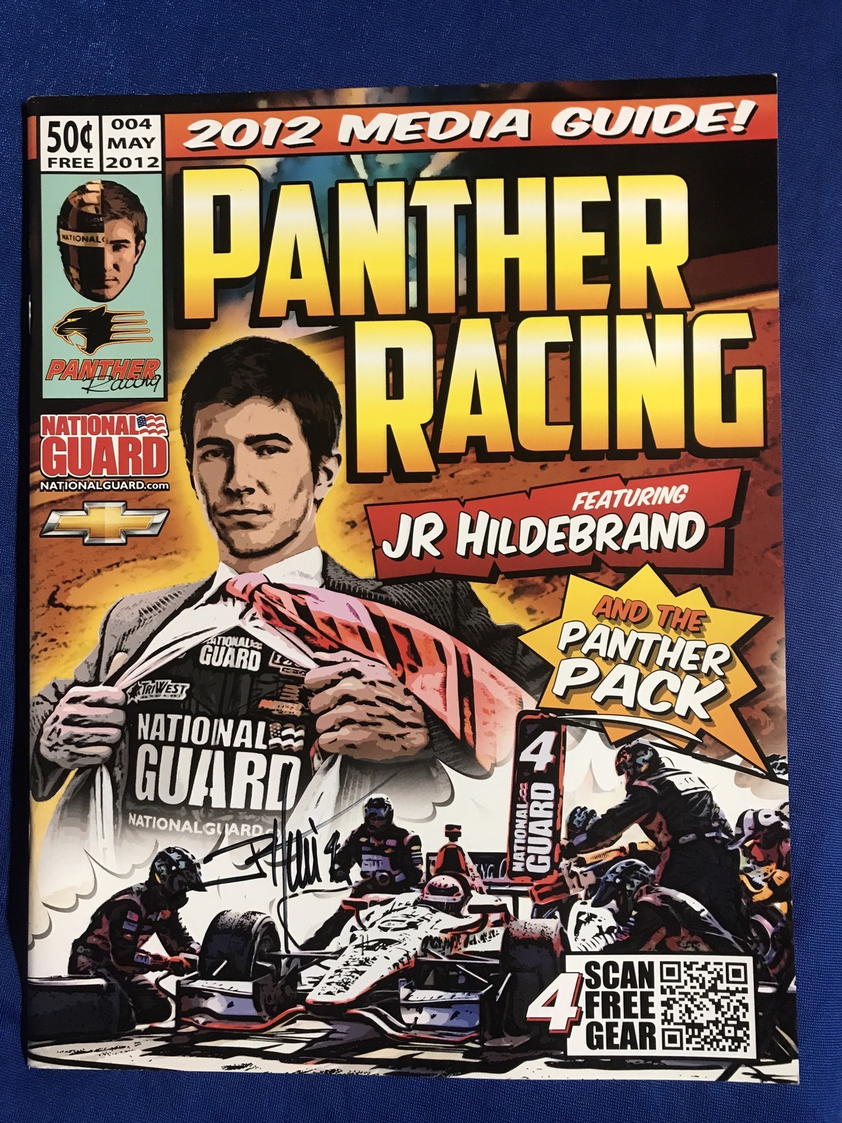 JR Hildebrand Signed Indianapolis 500 Indy Car Magazine Autographed