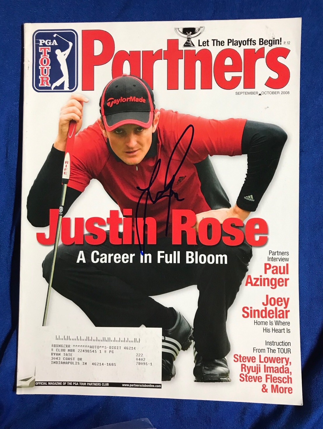 Justin Rose Autographed Magazine Signed PGA Golf Autographed