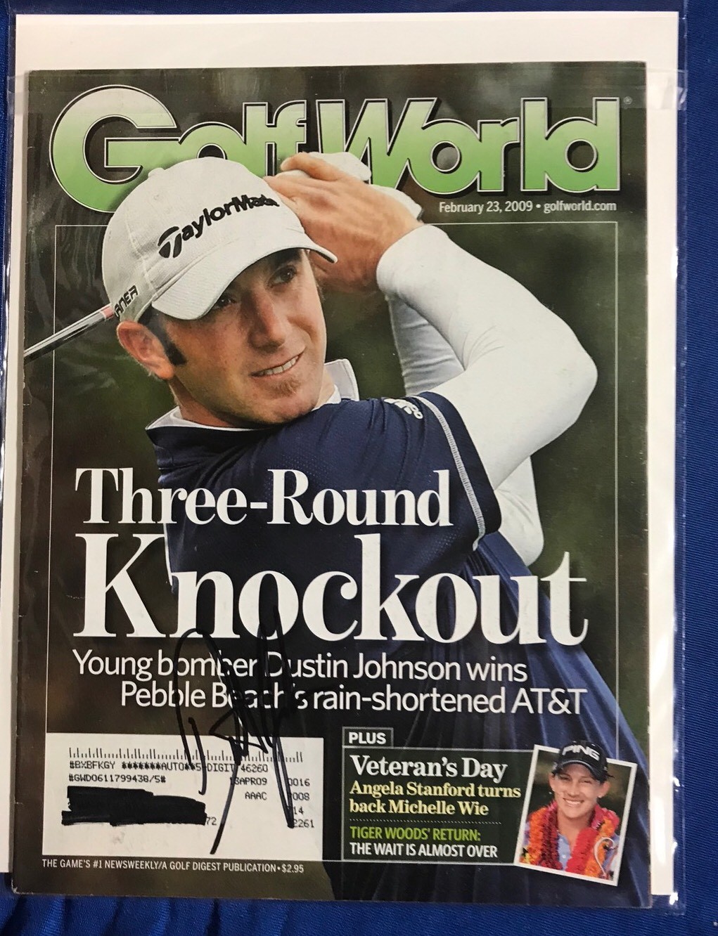 Dustin Johnson Autographed Magazine Signed PGA Golf Autographed
