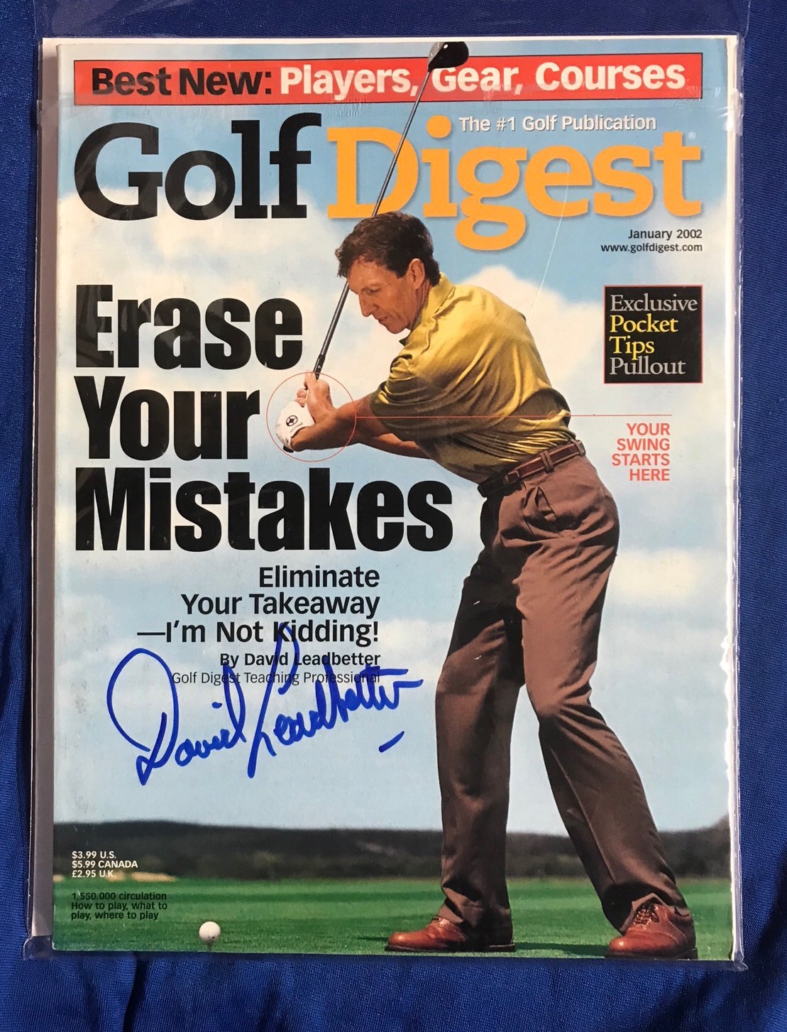 David Leadbetter Autographed Magazine Signed PGA Golf Autographed Instructor