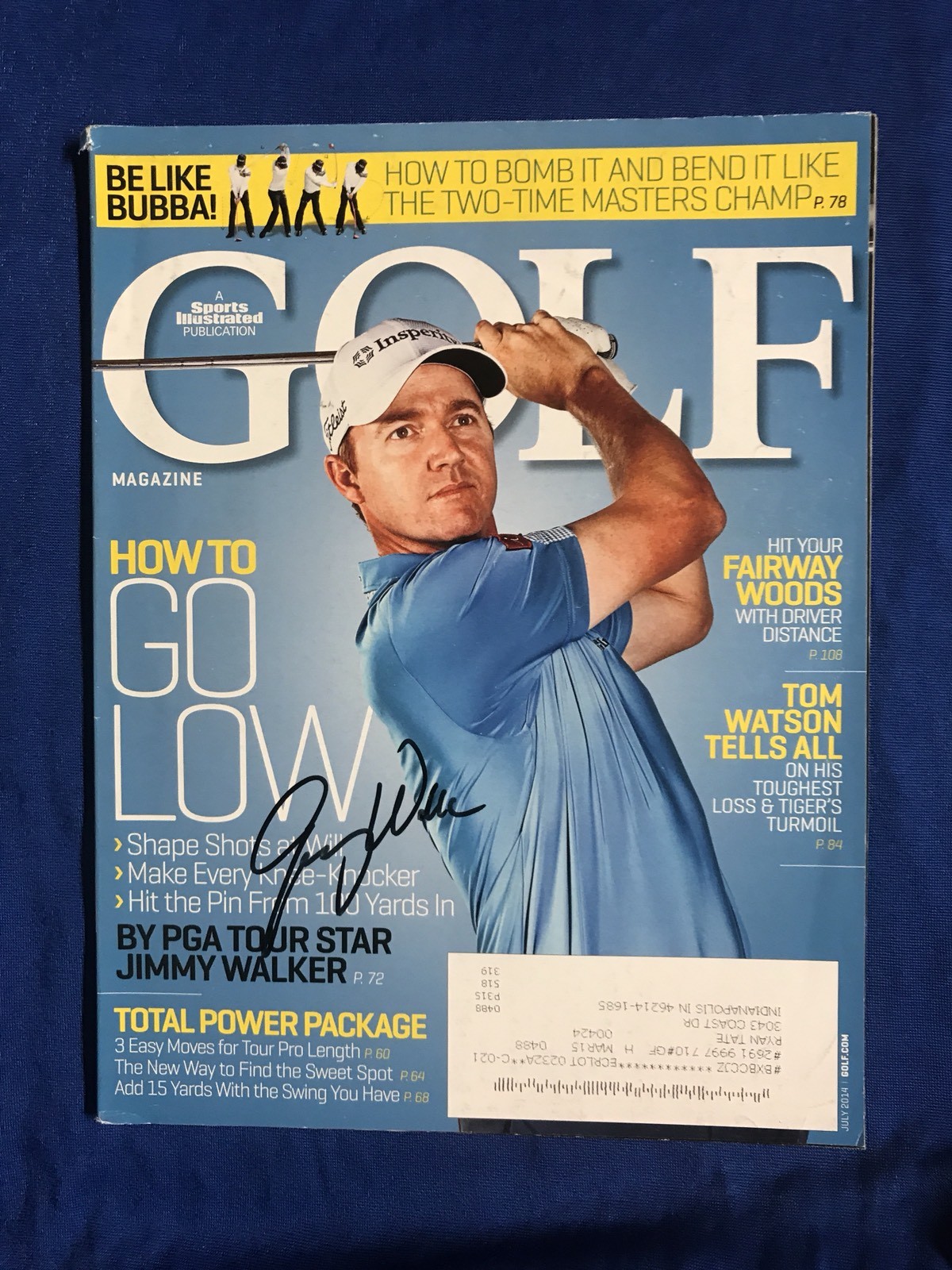 Jimmy Walker Autographed Magazine Signed PGA Golf Autographed