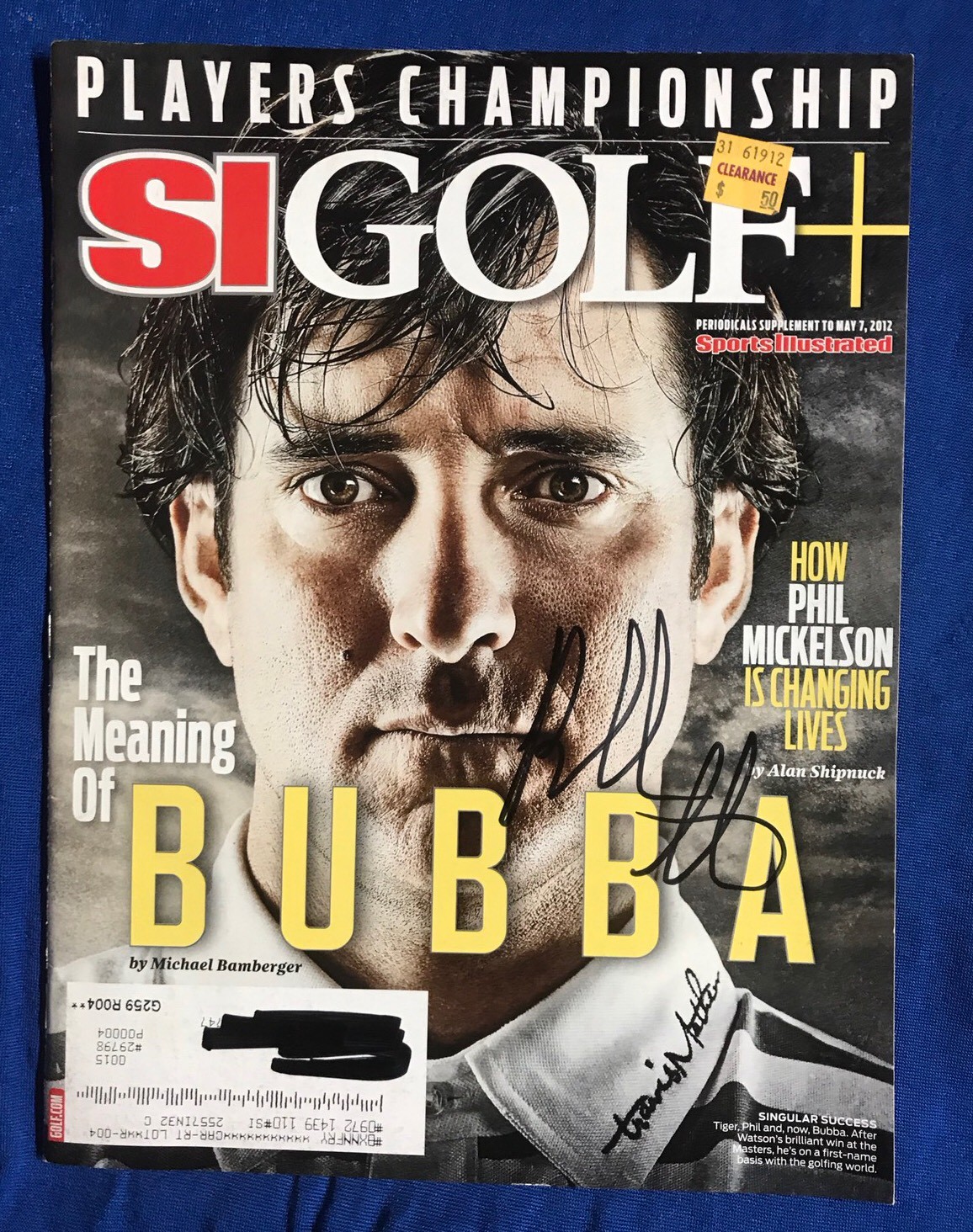 Bubba Watson Magazine Signed PGA Golf Autographed Pricing Sticker