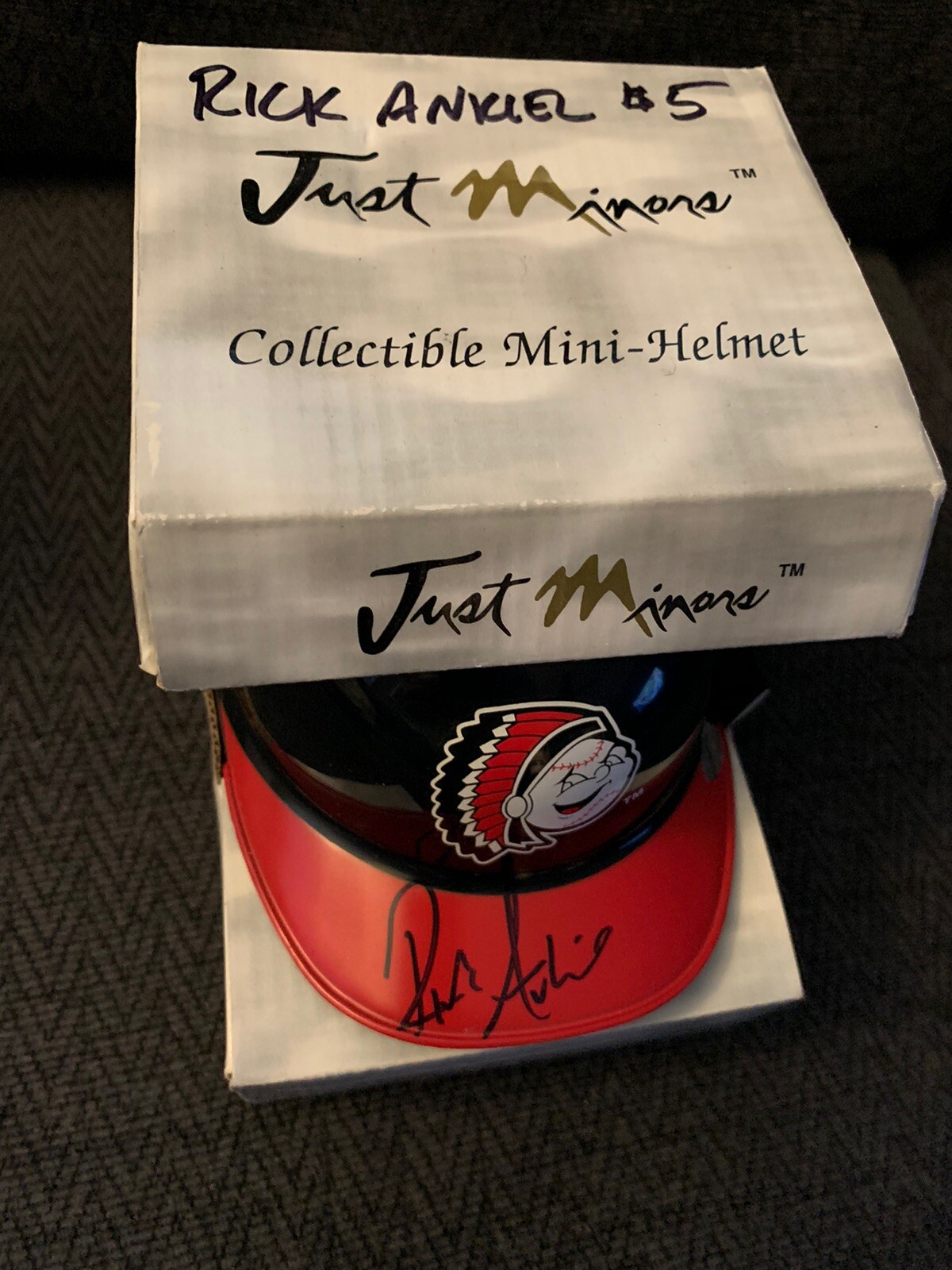 Rick Ankiel Signed Peoria Chiefs Mini Helmet