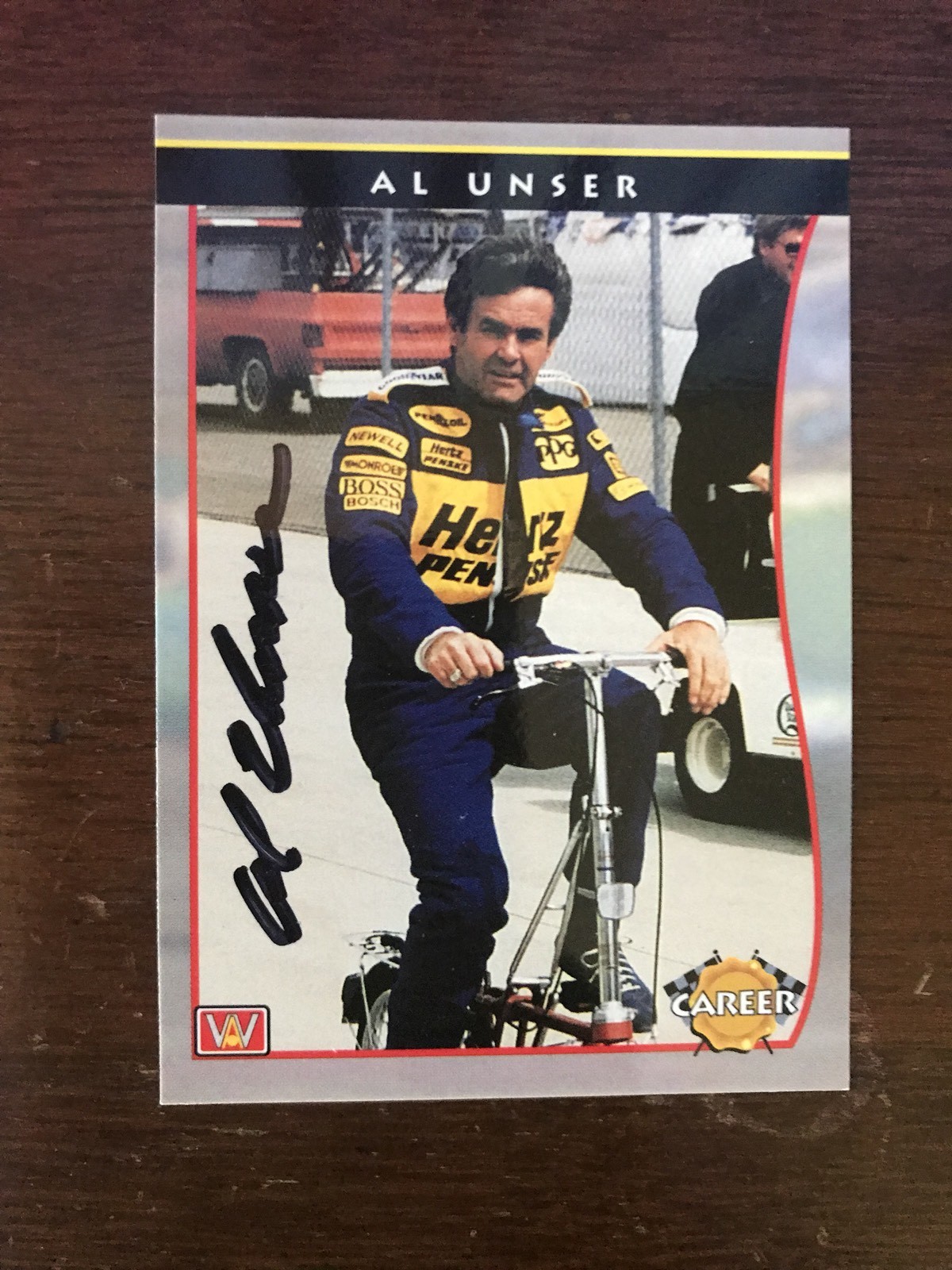 Signed Trading Card Indy 500 Car Indianapolis Al Unser Autographed