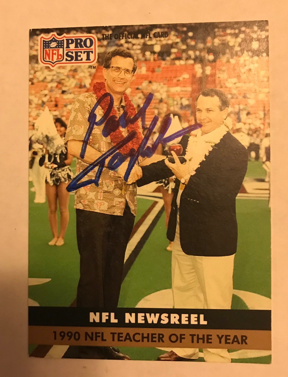 Paul Tagliabue Signed Football Trading Card