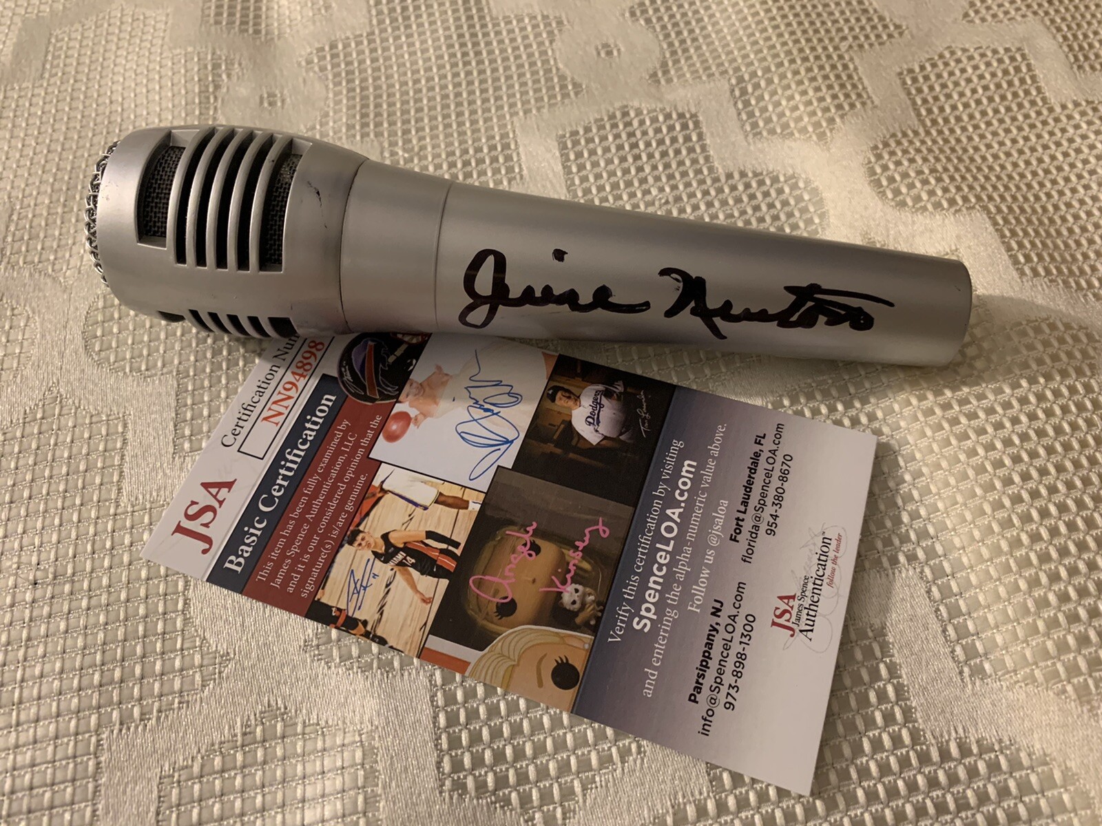 Juice Newton Signed Mic Microphone Queen Of Hearts JSA Authentication COA