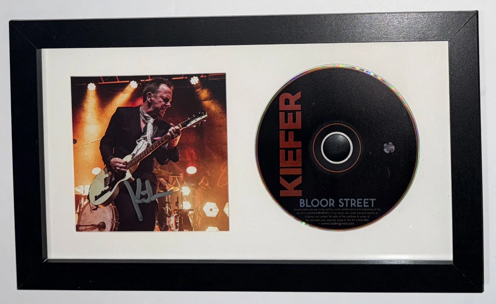 Kiefer Sutherland REAL hand SIGNED Bloor Street Framed CD Display #2 JSA COA