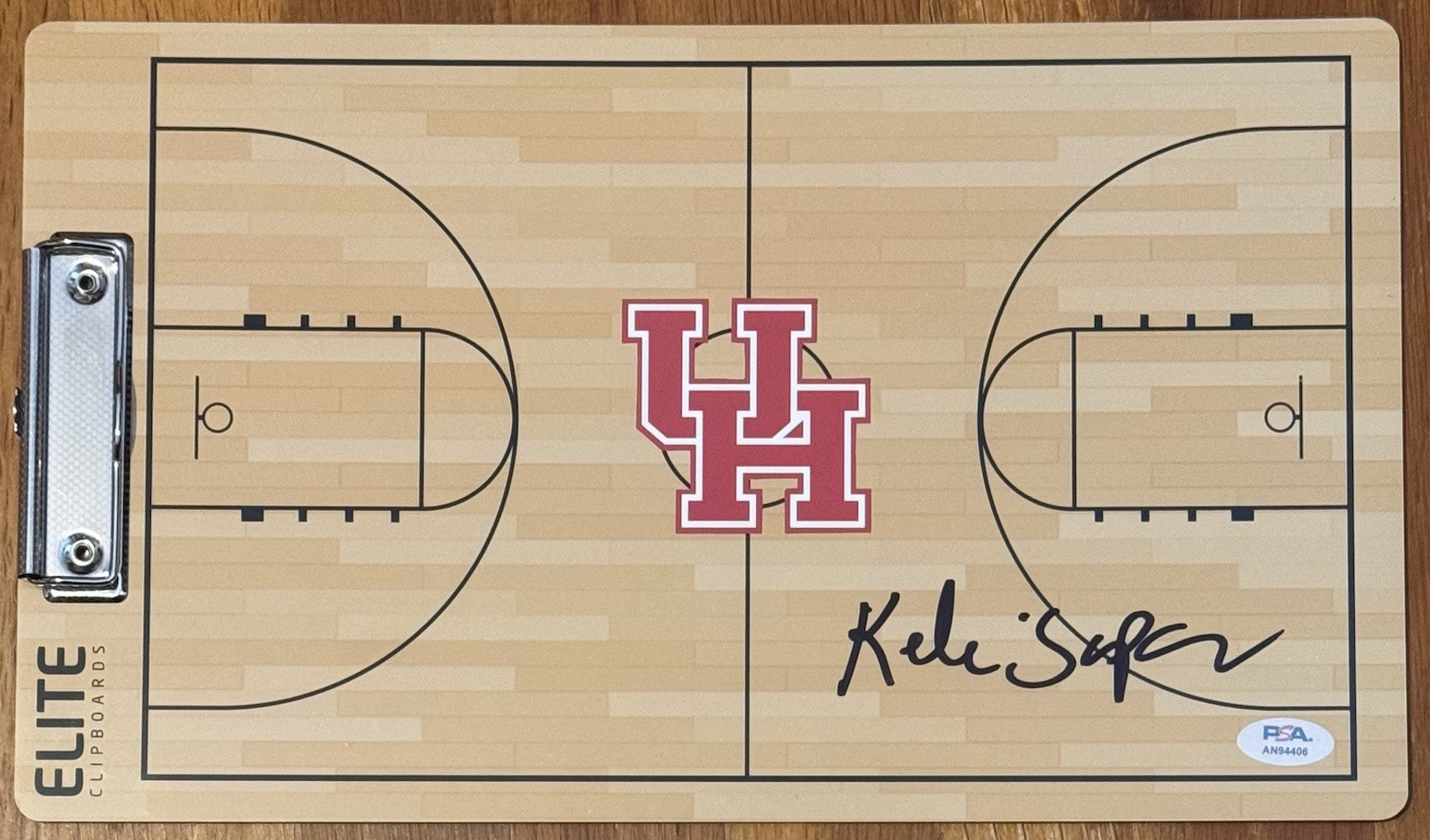 Kelvin Sampson Signed Autographed Houston Cougars Coaches Clipboard PSA/DNA Coa