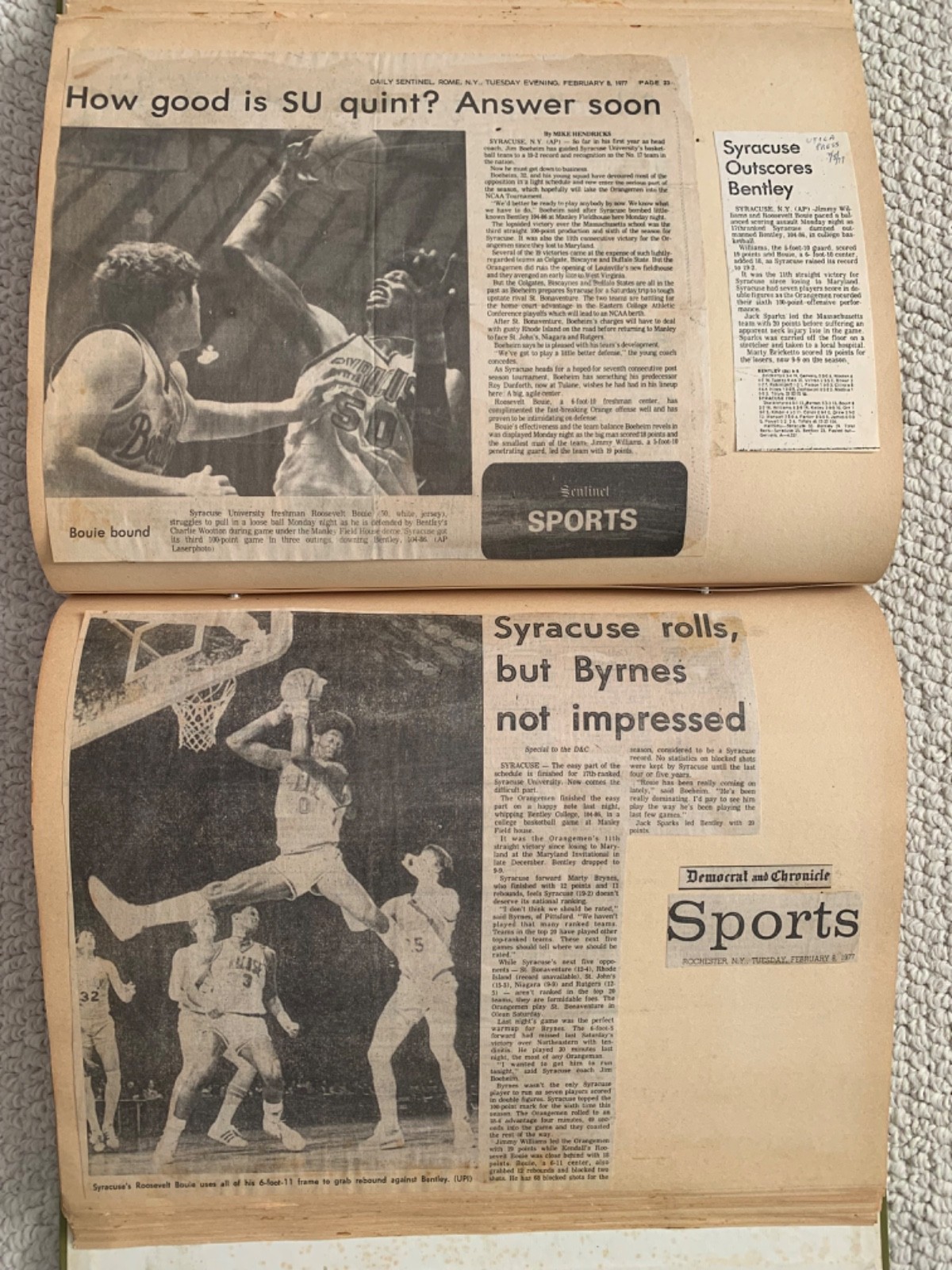SYRACUSE BASKETBALL VINTAGE SCRAPBOOK FROM BEGINNING OF JIM BOEHEIM ERA