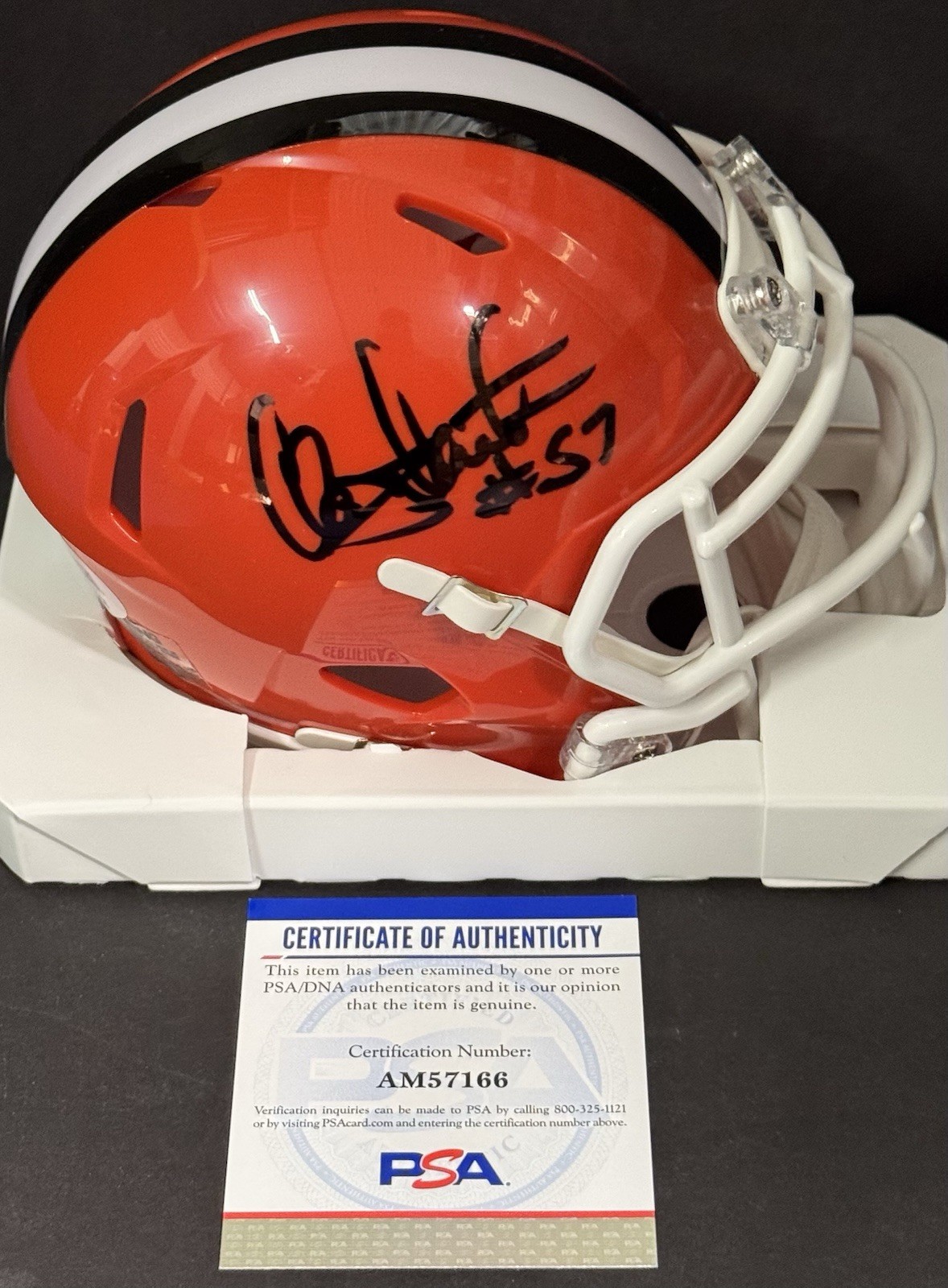 Clay Matthews Sr Signed Autographed Cleveland Browns Mini Helmet PSA/DNA COA