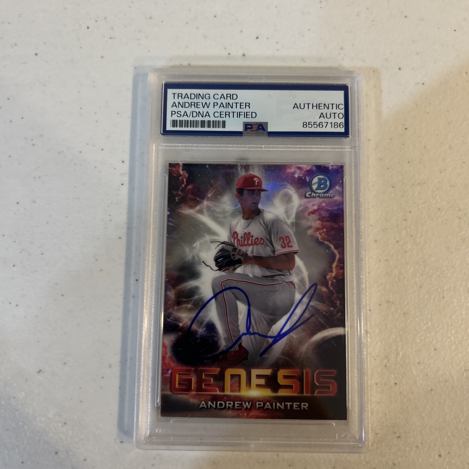 ANDREW PAINTER SIGNED AUTOGRAPH 2021 BOWMAN CHROME GENESIS PSA COA SLABBED AUTO