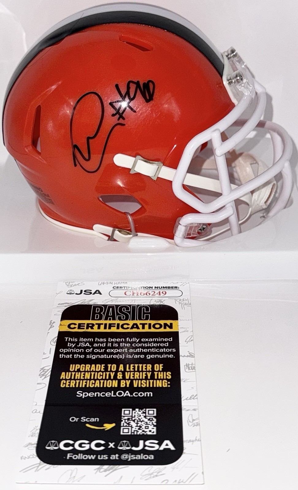 Maliek Collins Signed Autographed Cleveland Browns Mini Helmet JSA COA