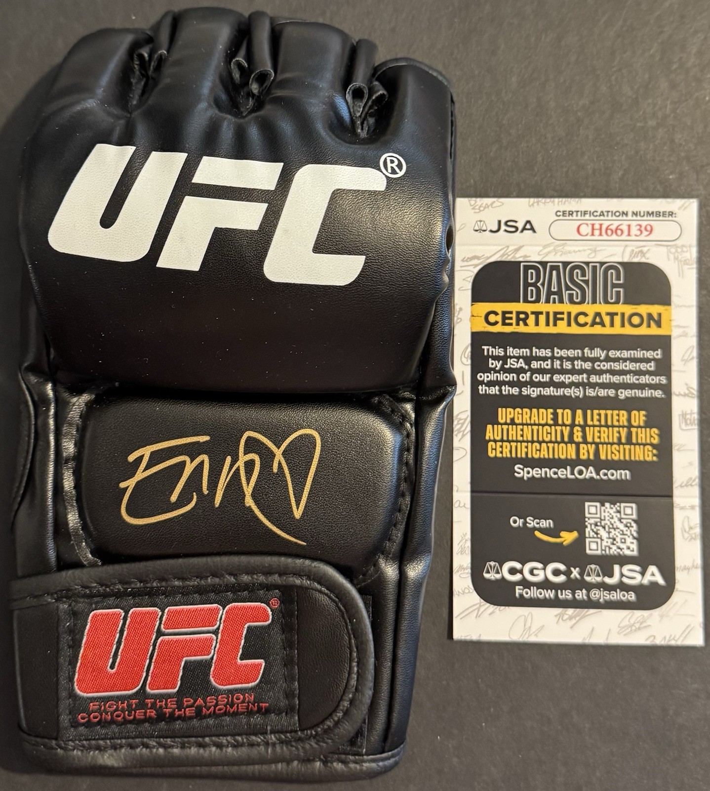 Erin Blanchfield Signed Autographed UFC Fight Glove JSA COA