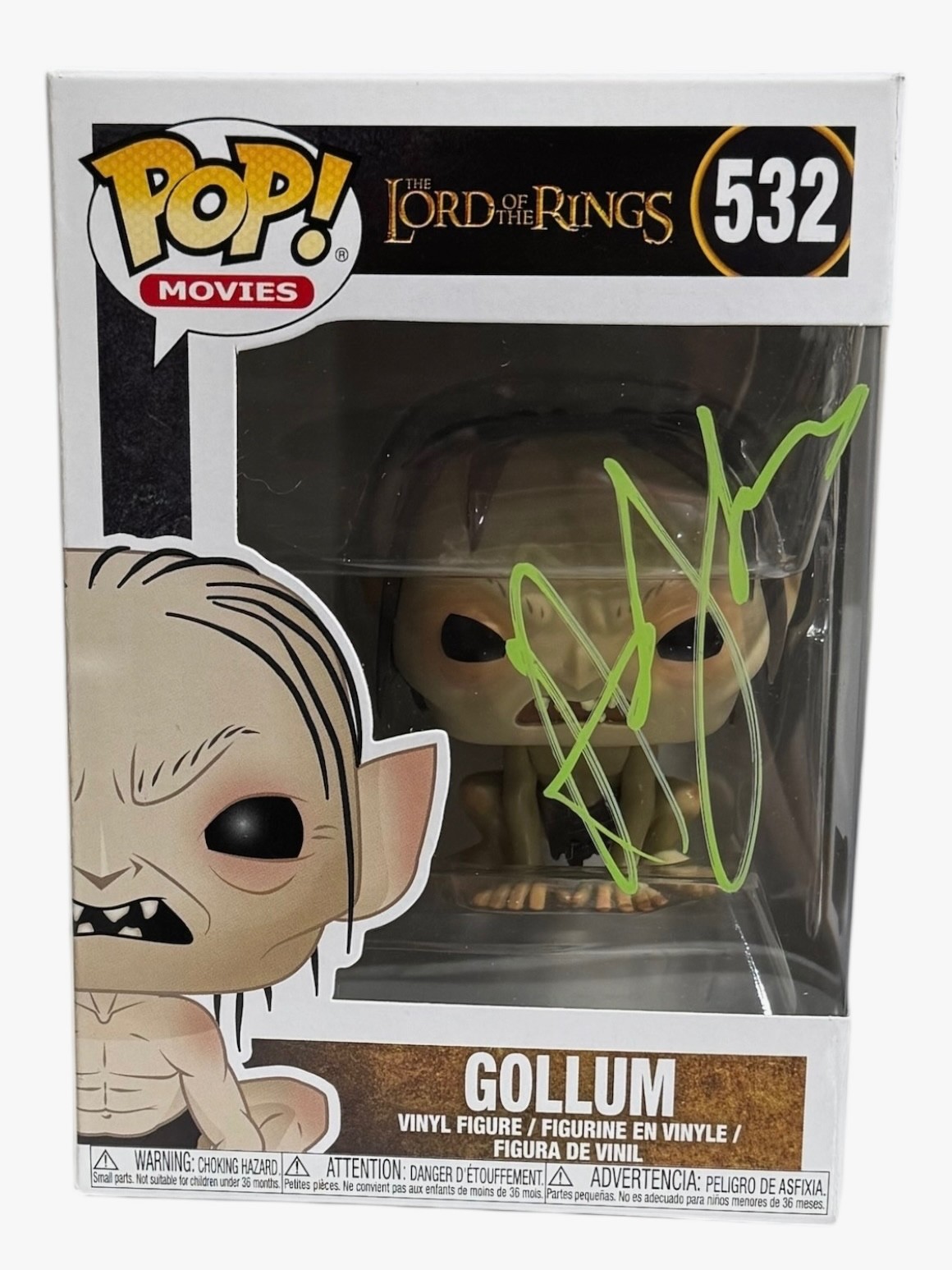 Andy Serkis The Lord of the Rings Signed Autograph Gollum Funko Pop Beckett COA