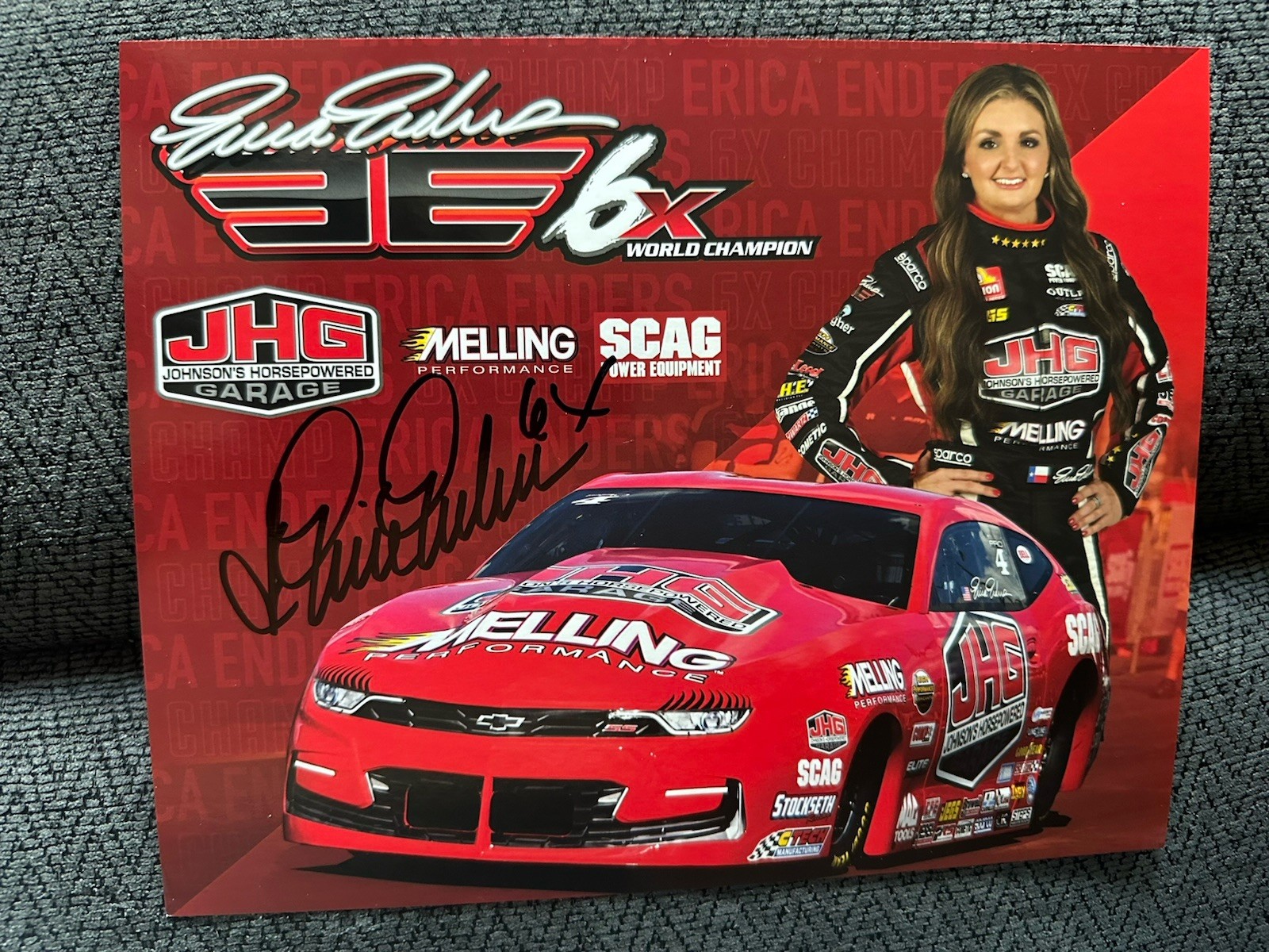Erica Enders Signed Promo Hero Card Nhra Drag Racing Autographed 2025
