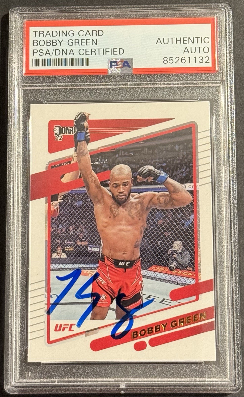 Bobby “King” Green Signed Autographed 2022 Donruss UFC Base Card PSA/DNA Slabbed