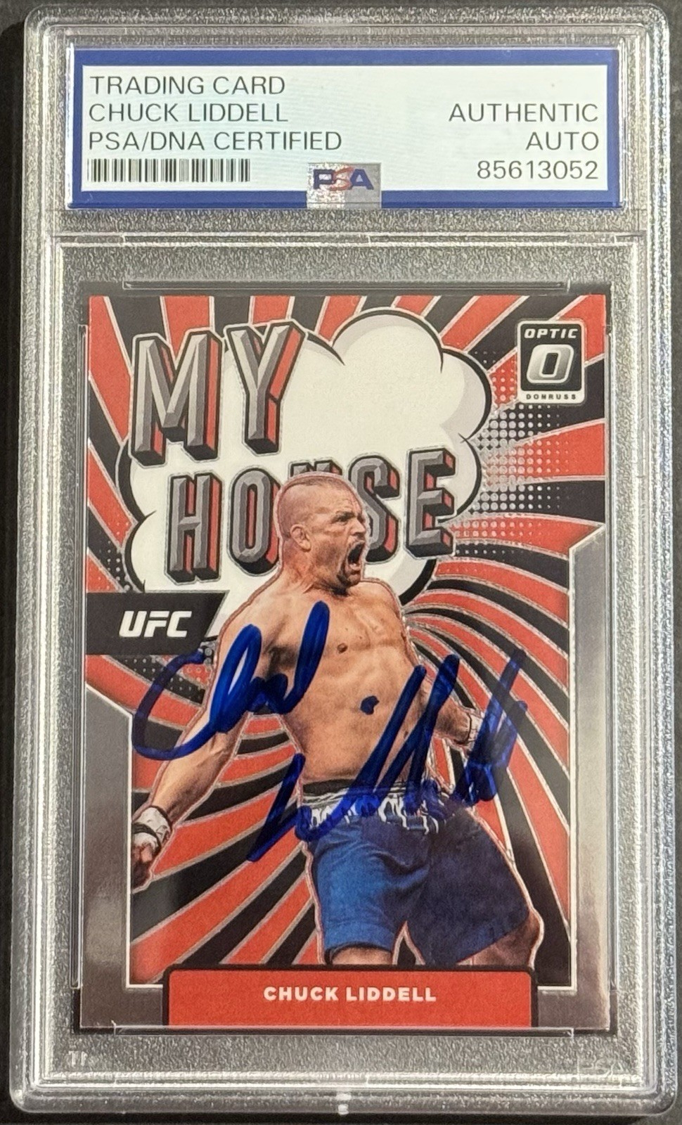 Chuck Liddell Iceman Signed Auto 2022 Donruss Optic UFC Card PSA/DNA Slabbed