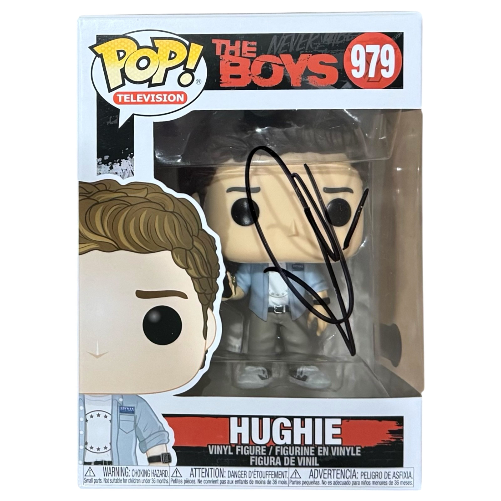 Jack Quaid The Boys Signed Hughie Funko Pop #979 Autograph Figure Beckett COA