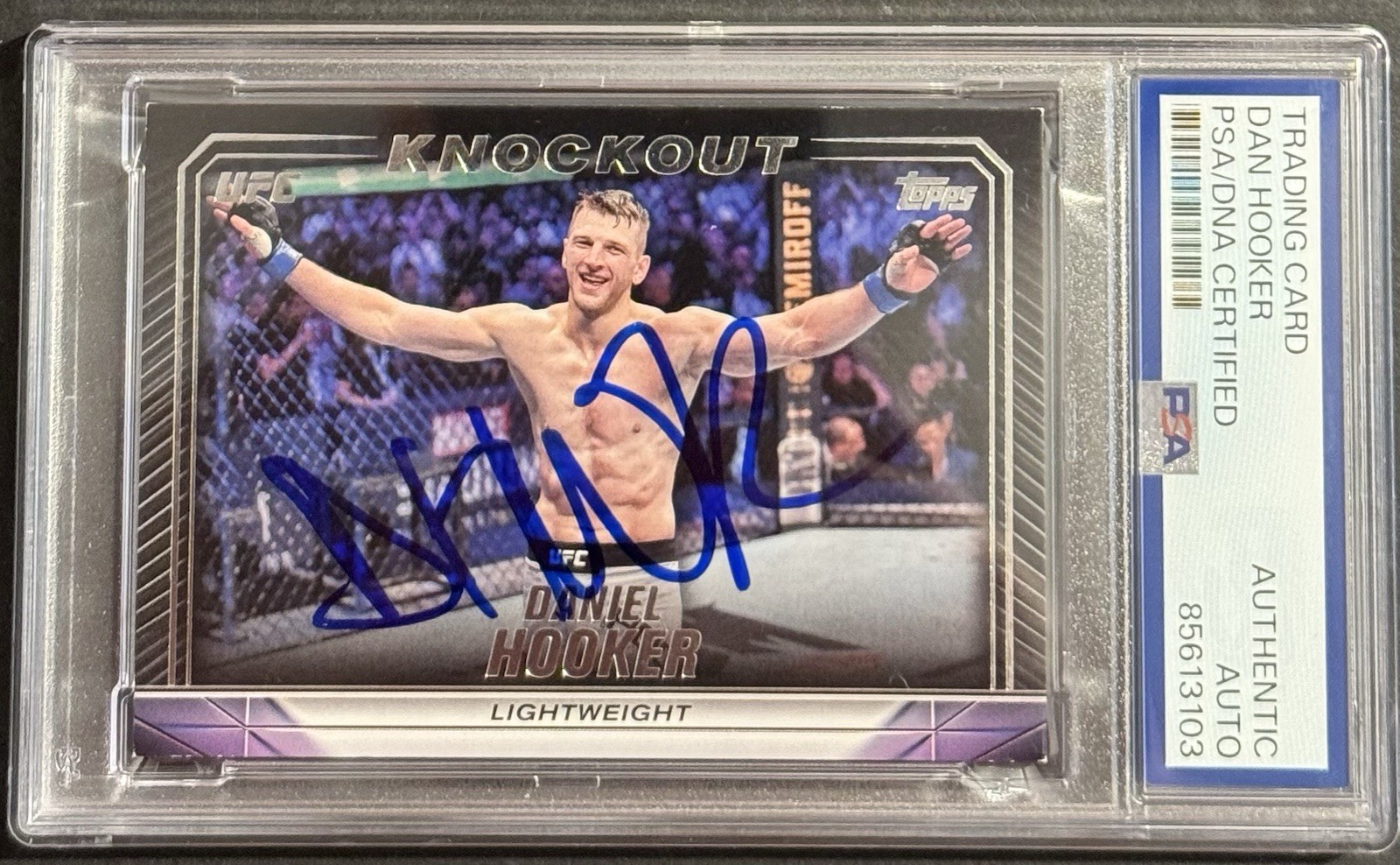 Dan Hooker Signed Auto 2024 Topps Knockout UFC Card PSA/DNA Slabbed Hangman