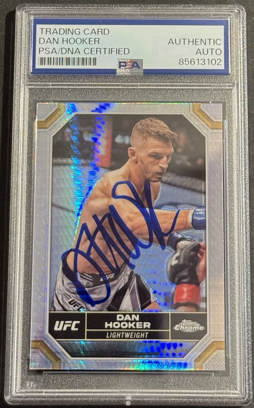 Dan Hooker Signed Auto 2024 Topps Chrome UFC Card PSA/DNA Slabbed Hangman