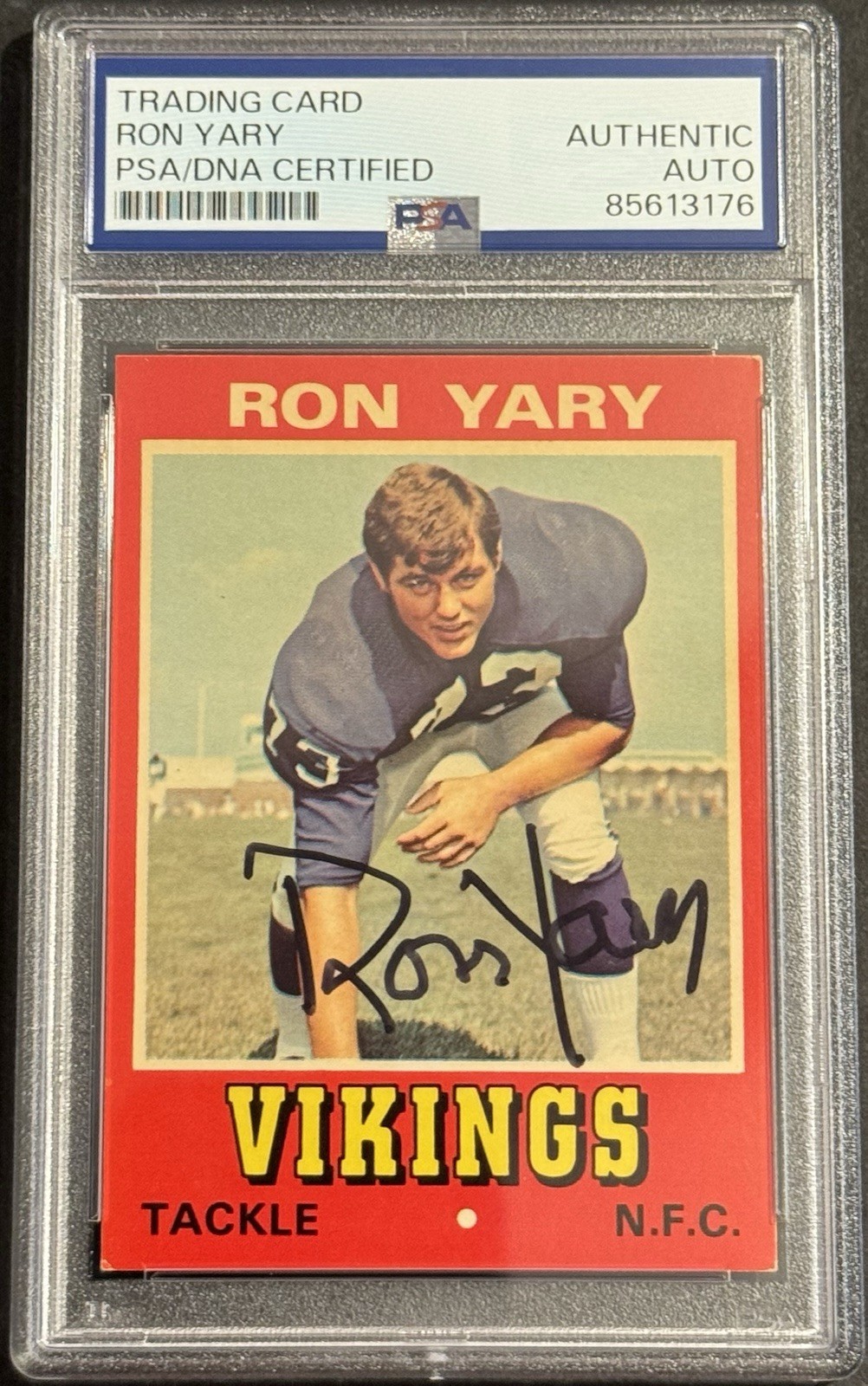 Ron Yary Signed Autographed 1974 Topps Card Minnesota Vikings PSA/DNA Slabbed