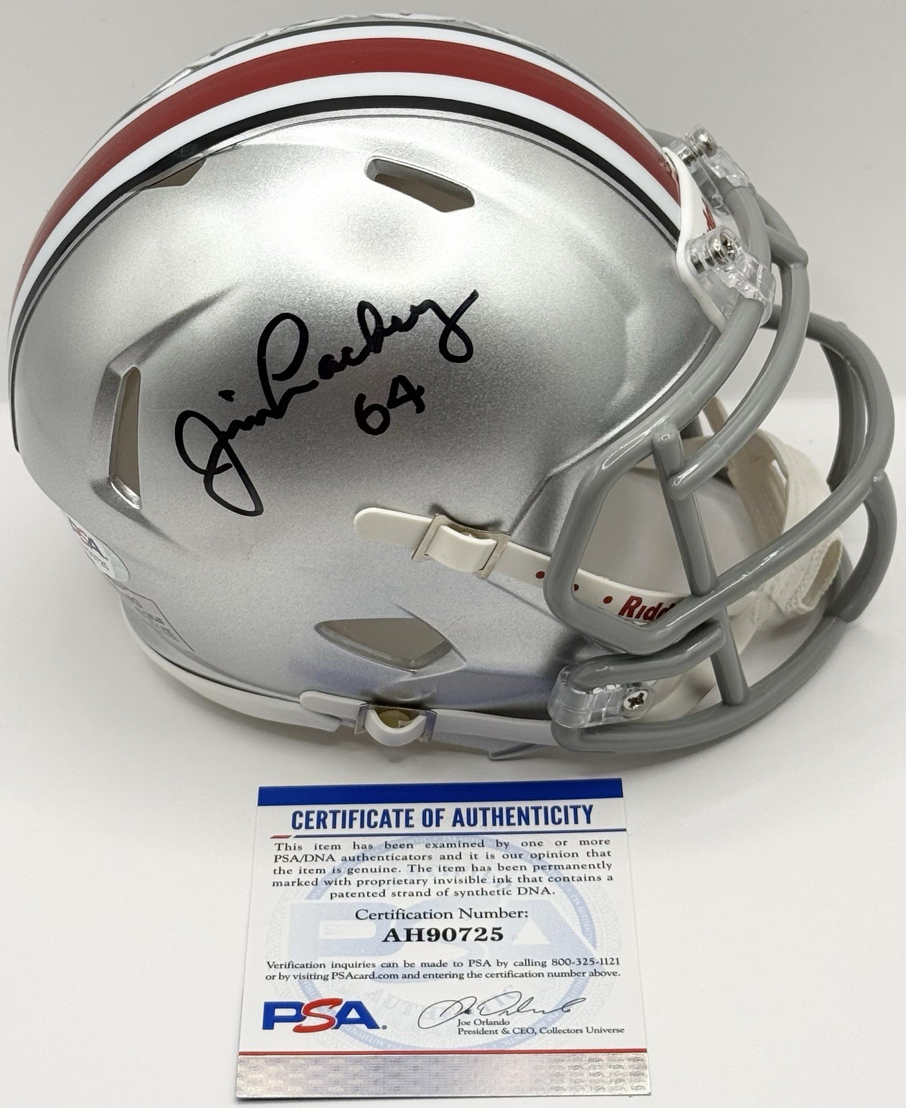 Jim Lachey Signed Autographed Ohio State Buckeyes Mini Helmet PSA/DNA COA